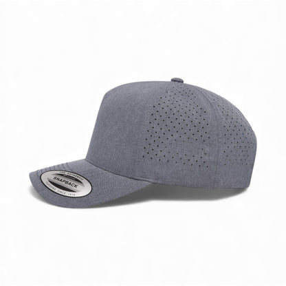 Right side view of YP Classics 5389AP custom hat in heather grey