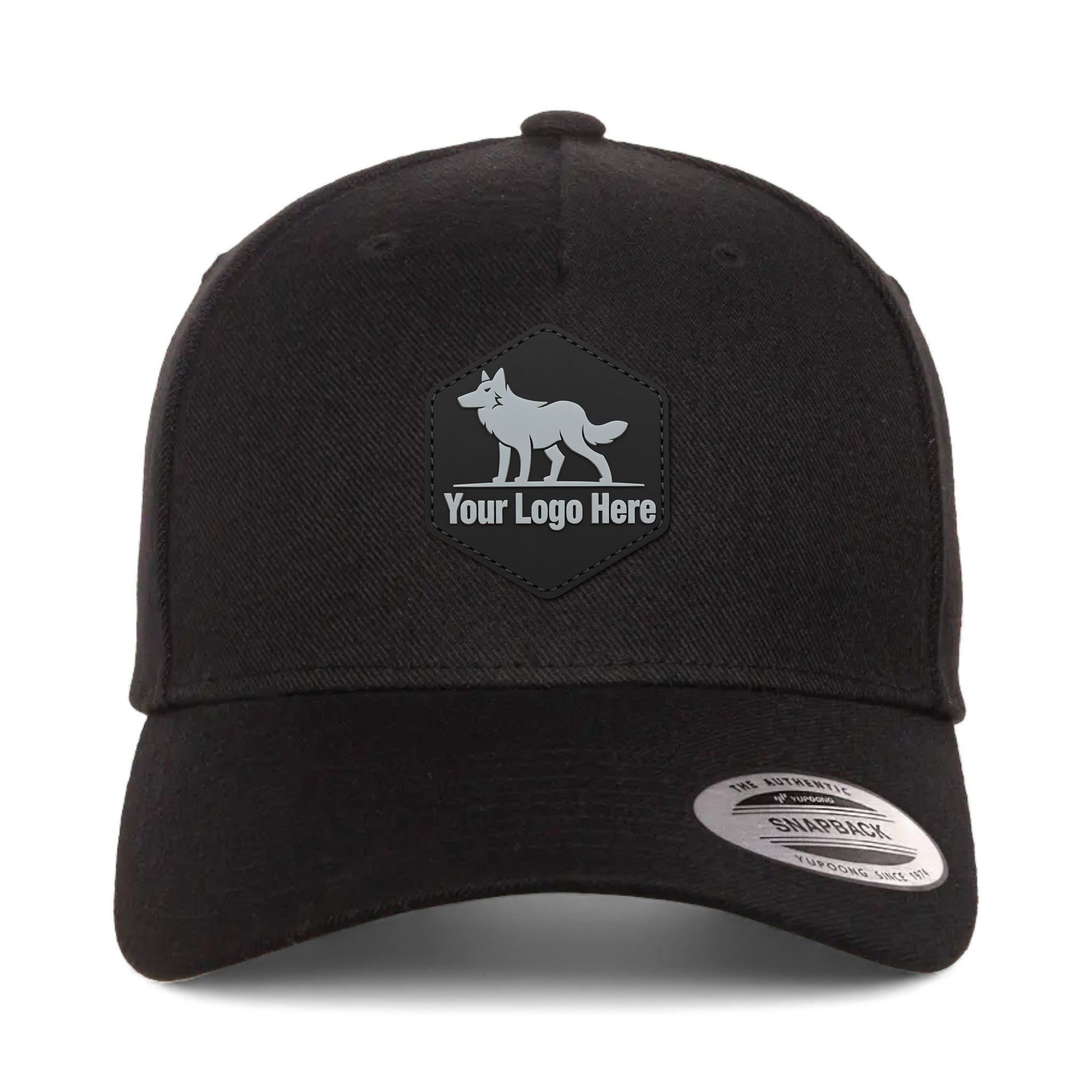 PVC patch preview of YP Classics 5789M custom hat in black