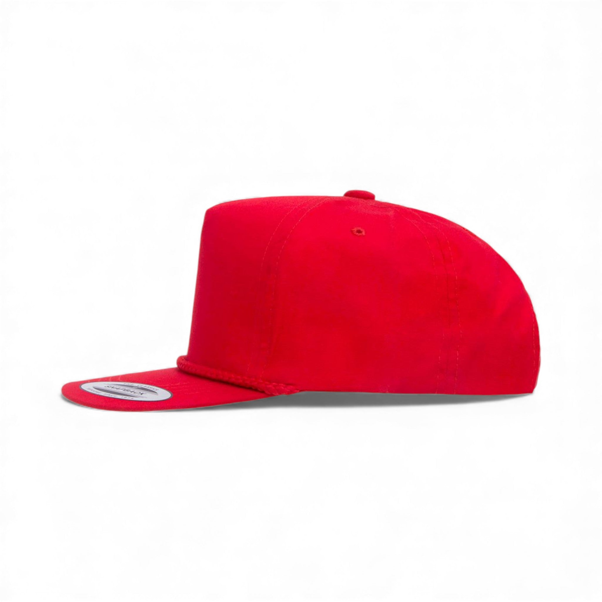 Left side view of YP Classics 6002YP custom hat in red
