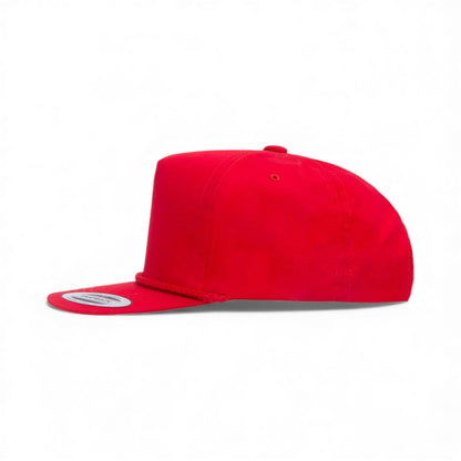 Left side view of YP Classics 6002YP custom hat in red