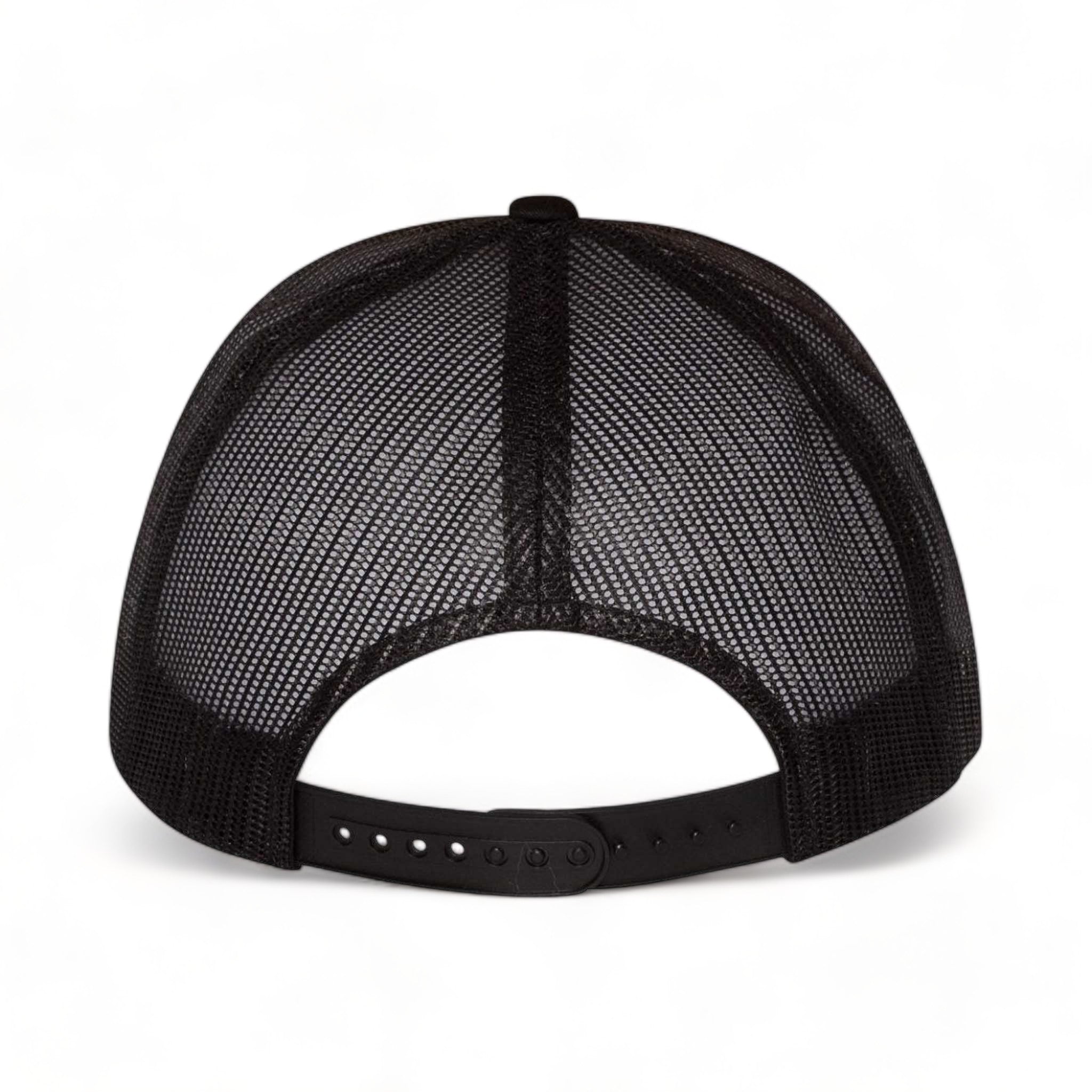 Back view of YP Classics 6006 custom hat in black, white and black