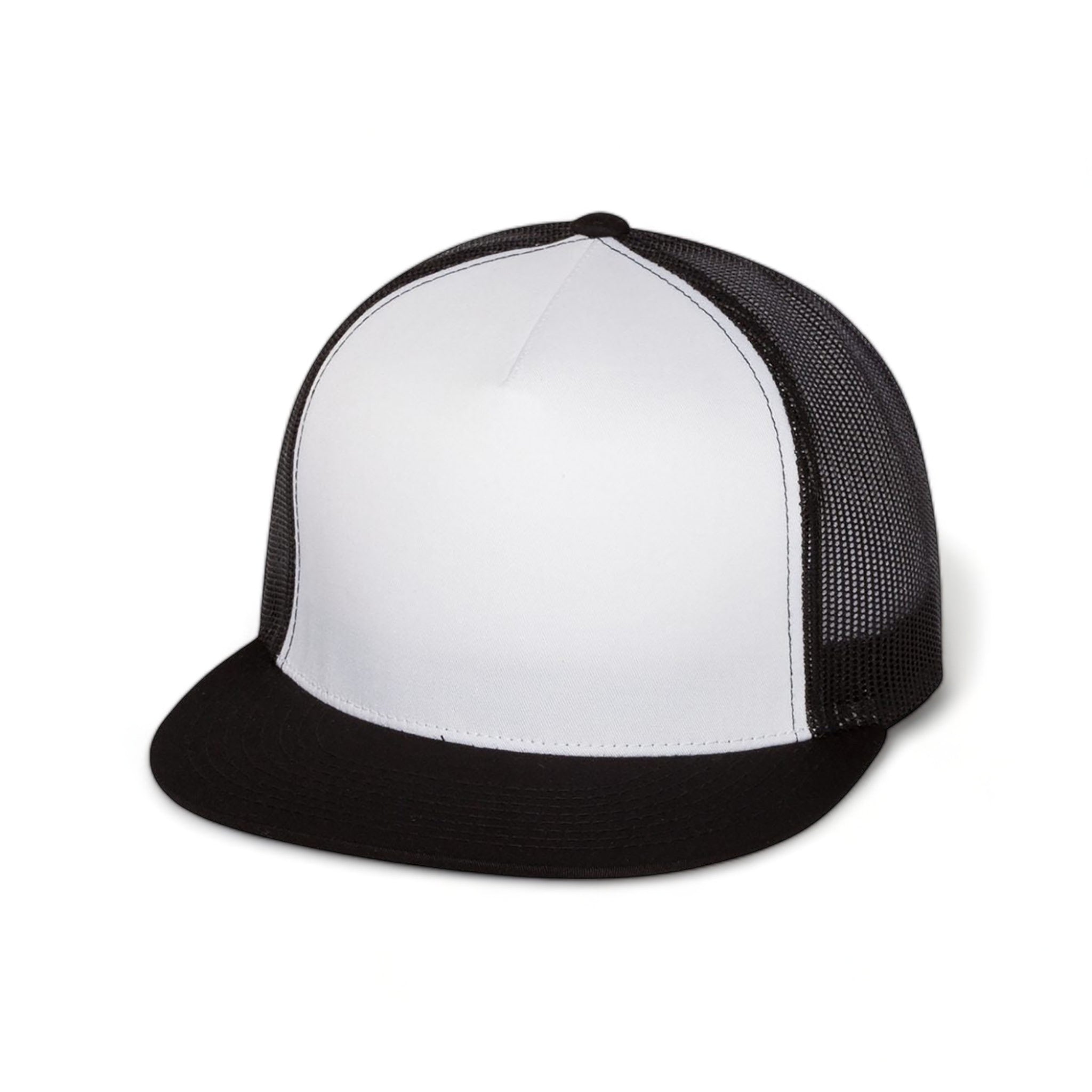 Front view of YP Classics 6006 custom hat in black, white and black