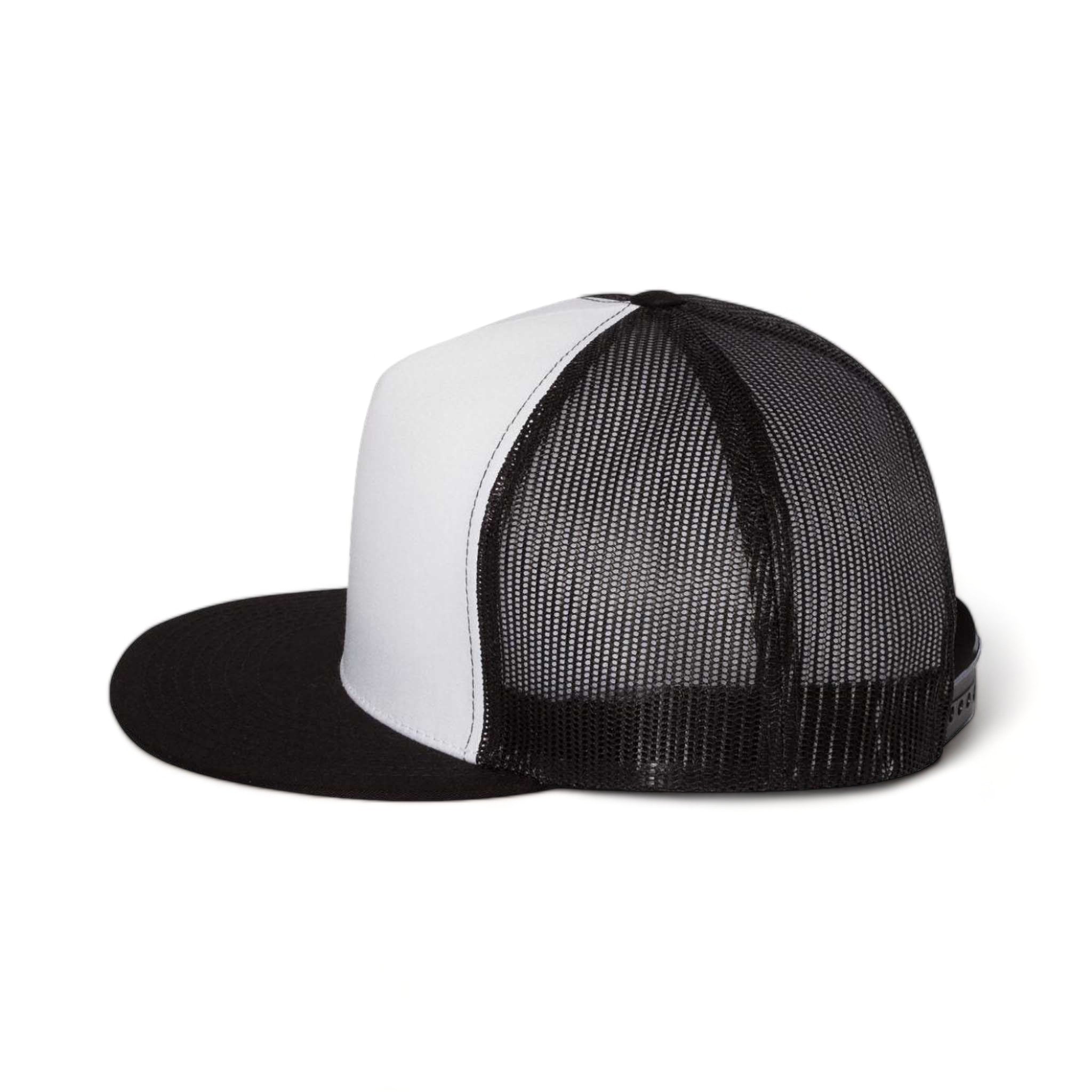 Side view of YP Classics 6006 custom hat in black, white and black