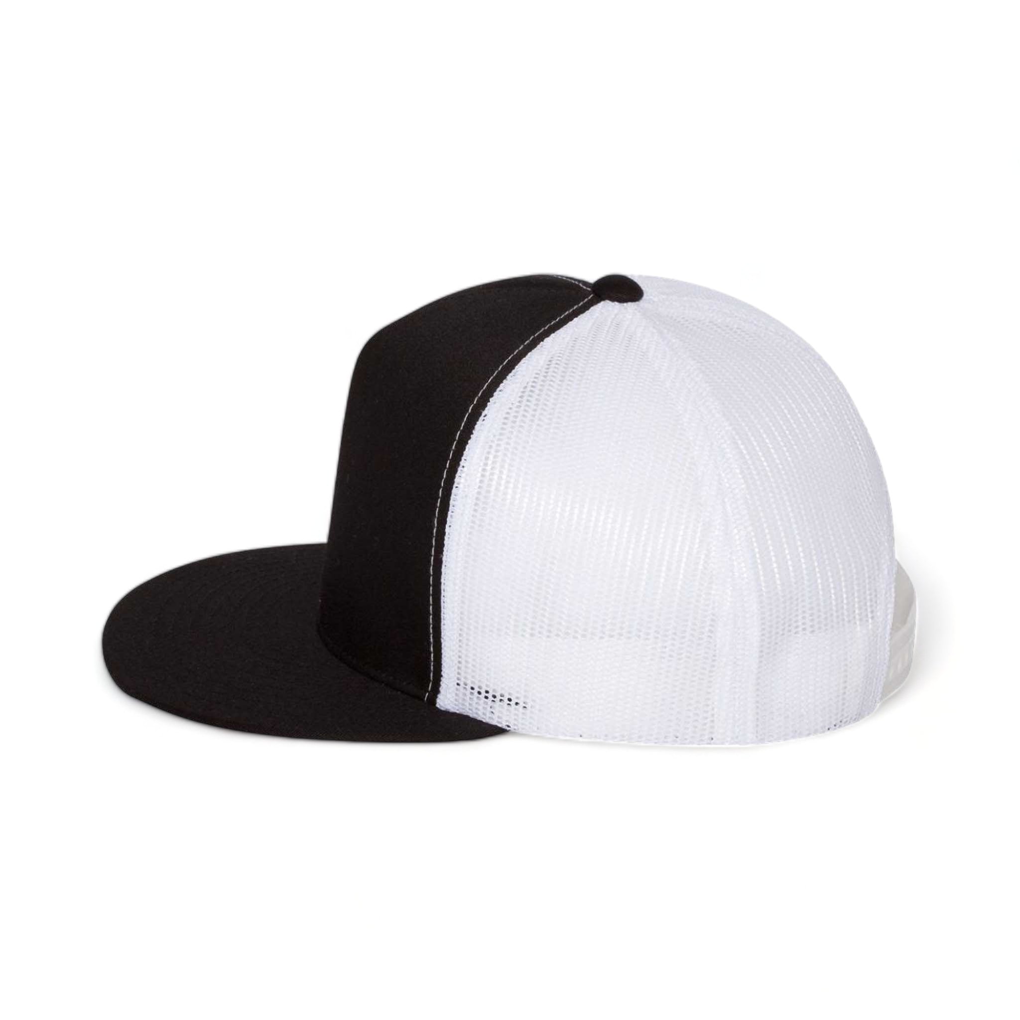 Side view of YP Classics 6006 custom hat in black and white