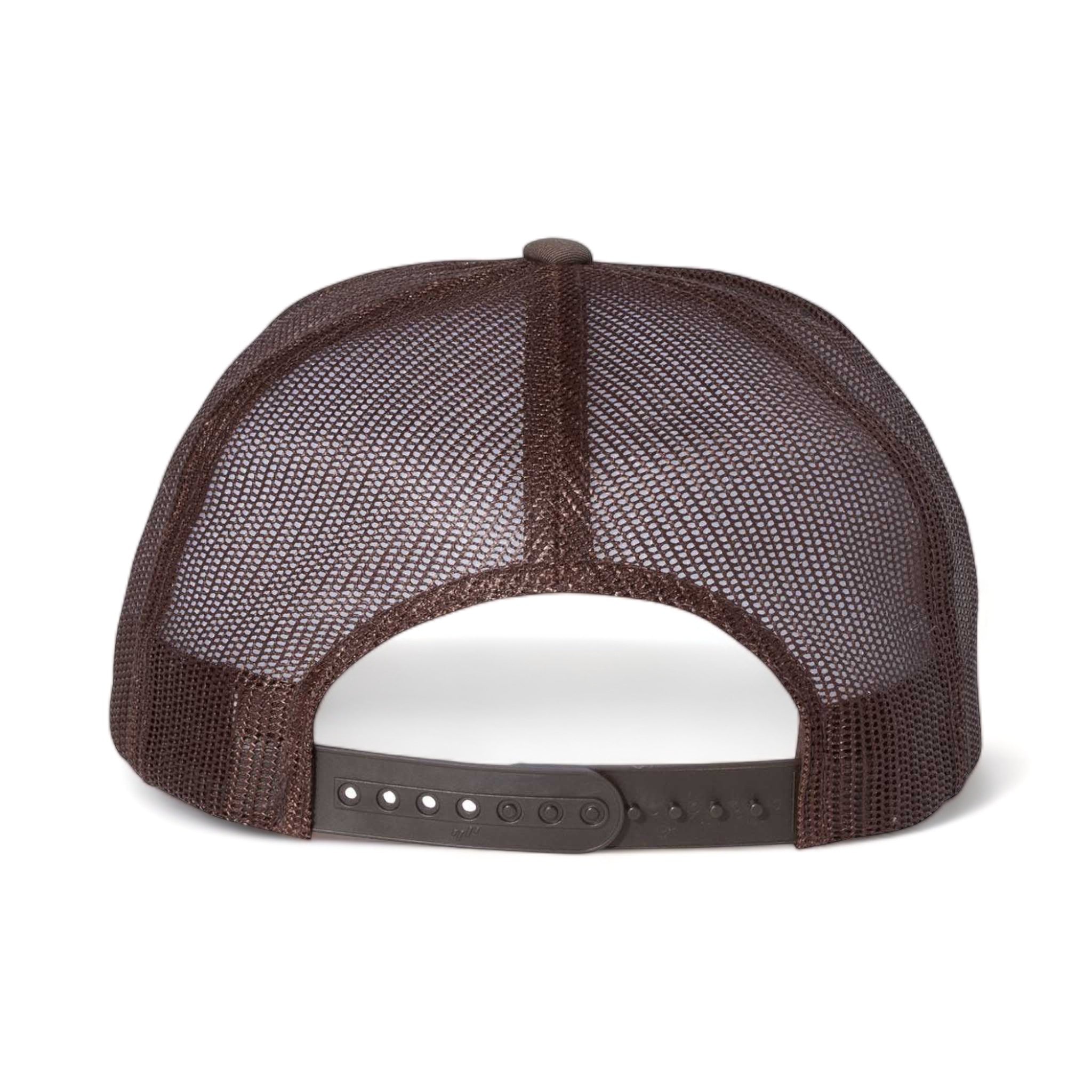 Back view of YP Classics 6006 custom hat in brown, white and brown