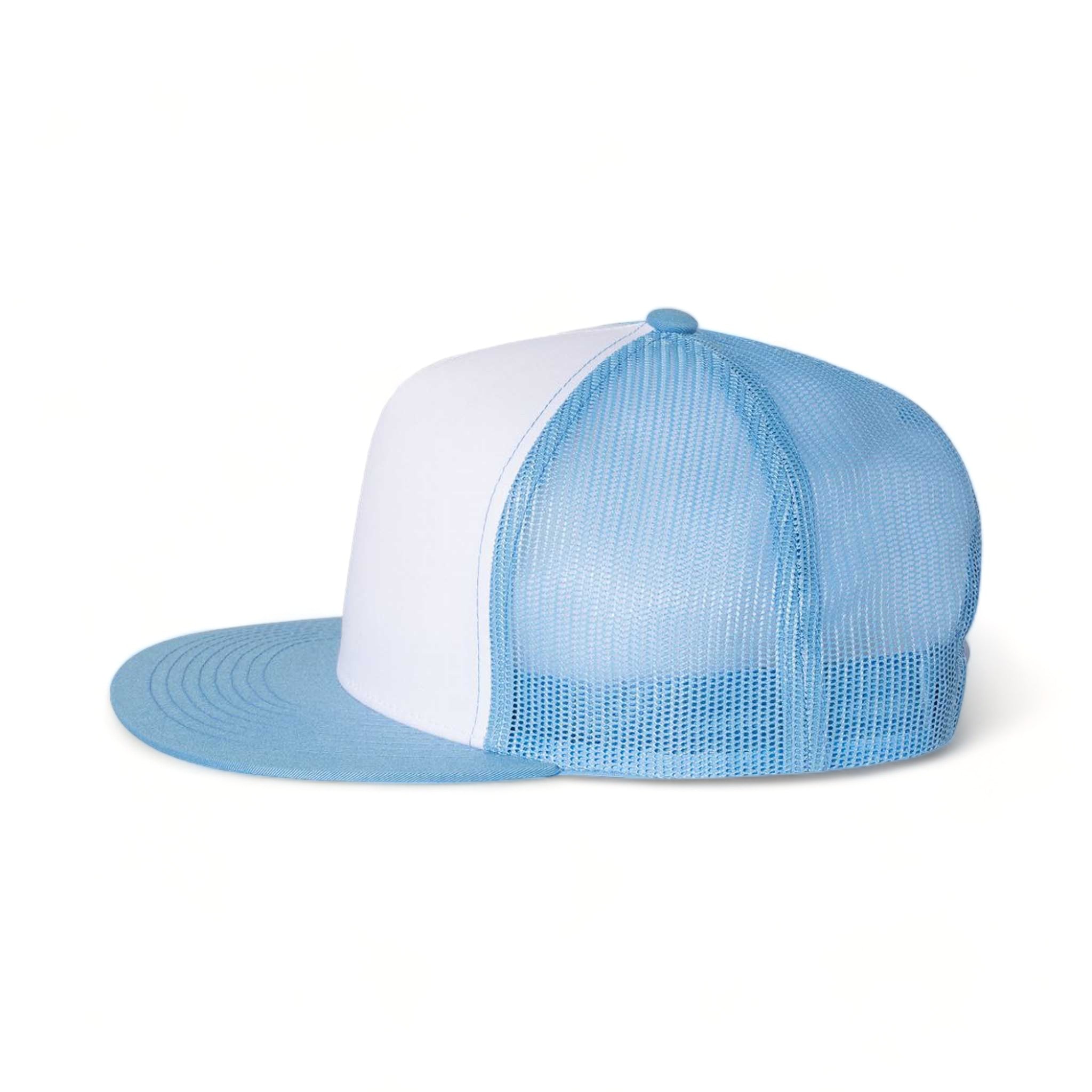 Side view of YP Classics 6006 custom hat in carolina blue, white and caroline blue