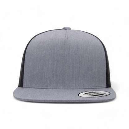 Front view of YP Classics 6006 custom hat in heather and black