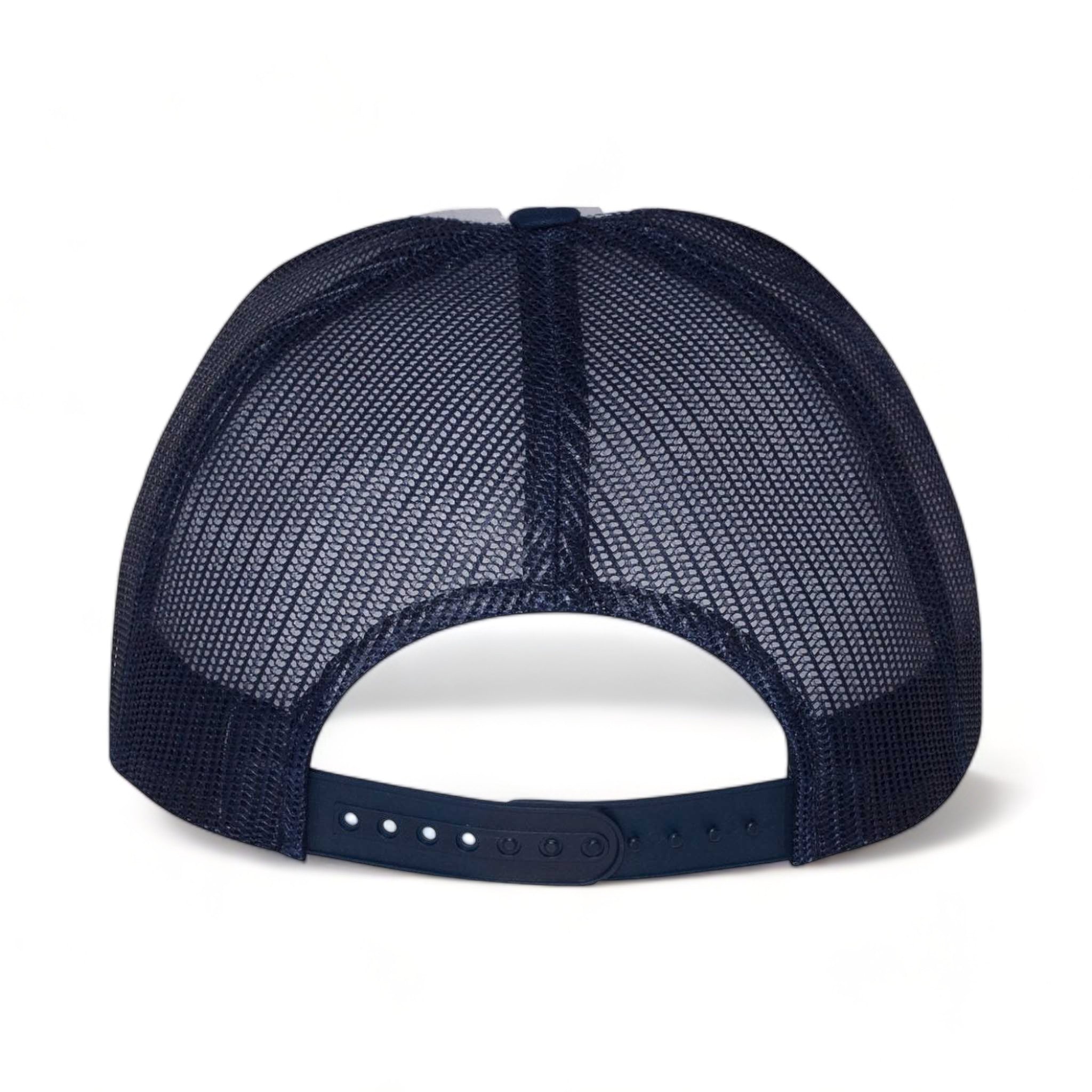 Back view of YP Classics 6006 custom hat in navy, white and navy