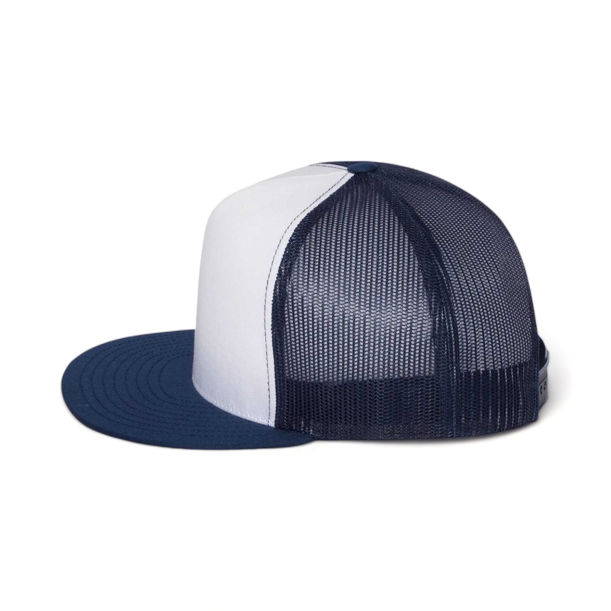 Side view of YP Classics 6006 custom hat in navy, white and navy