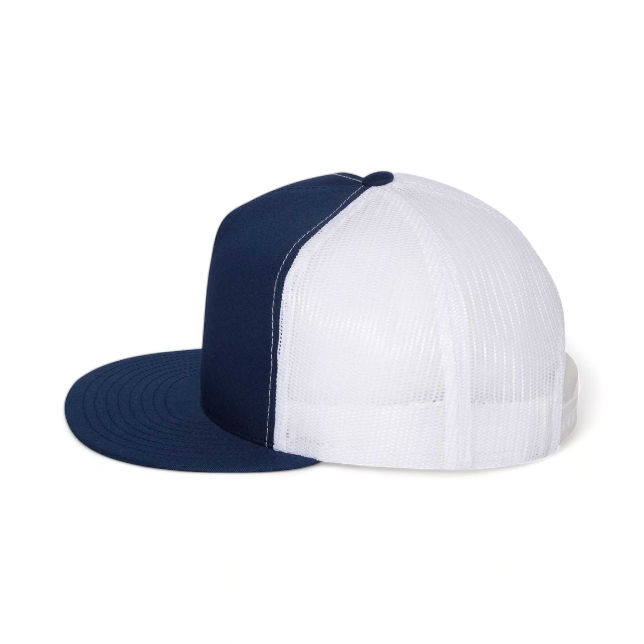 Side view of YP Classics 6006 custom hat in navy and white
