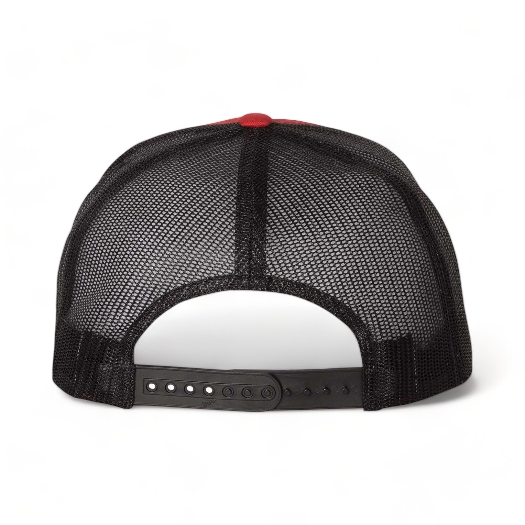 Back view of YP Classics 6006 custom hat in red and black