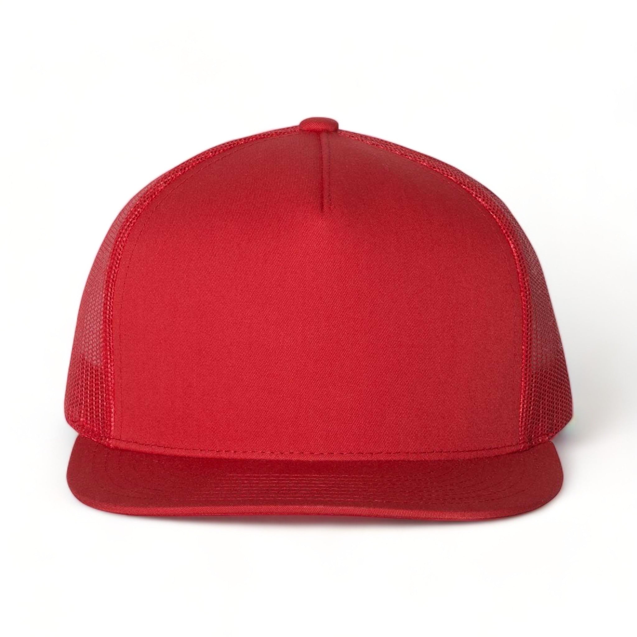 Front view of YP Classics 6006 custom hat in red