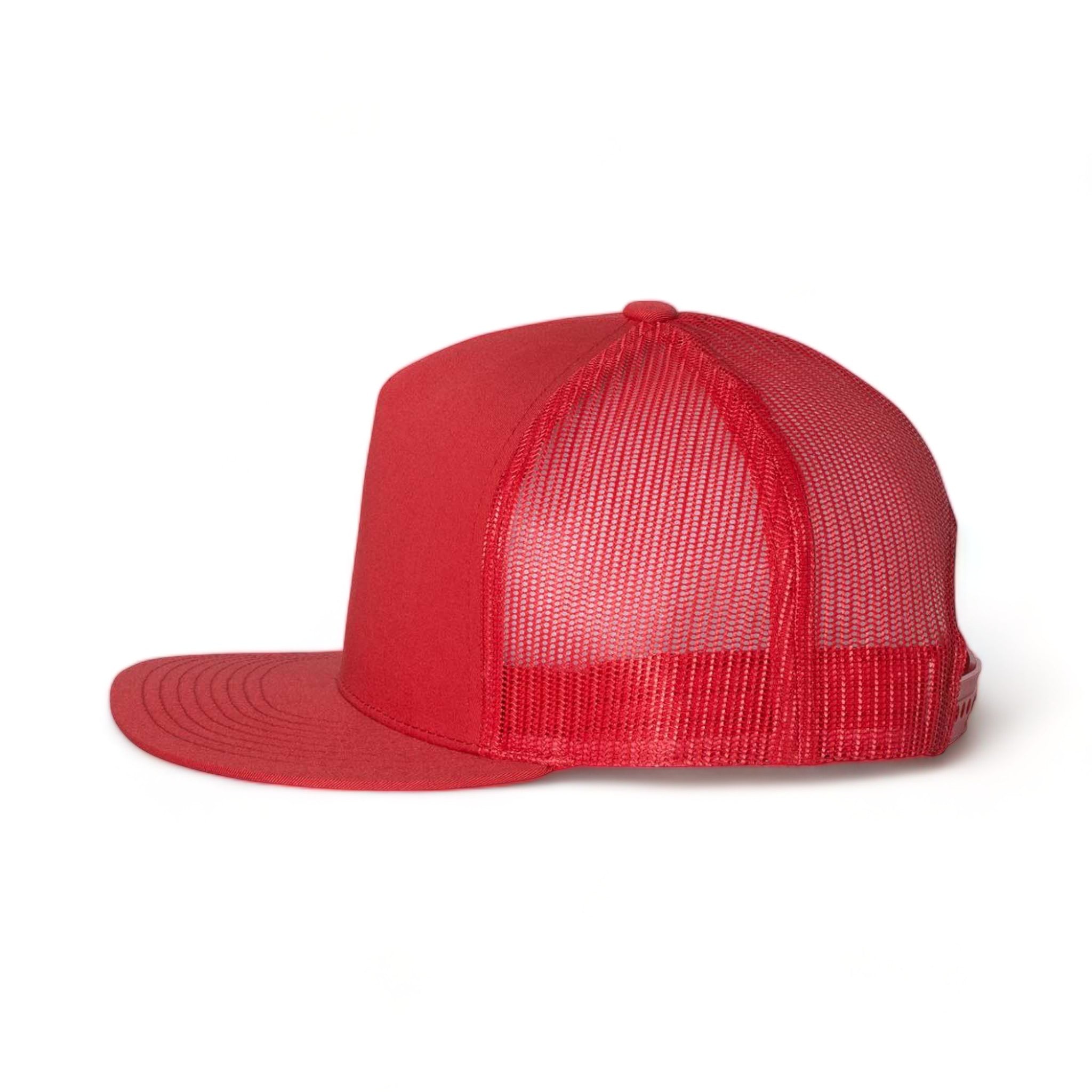 Side view of YP Classics 6006 custom hat in red