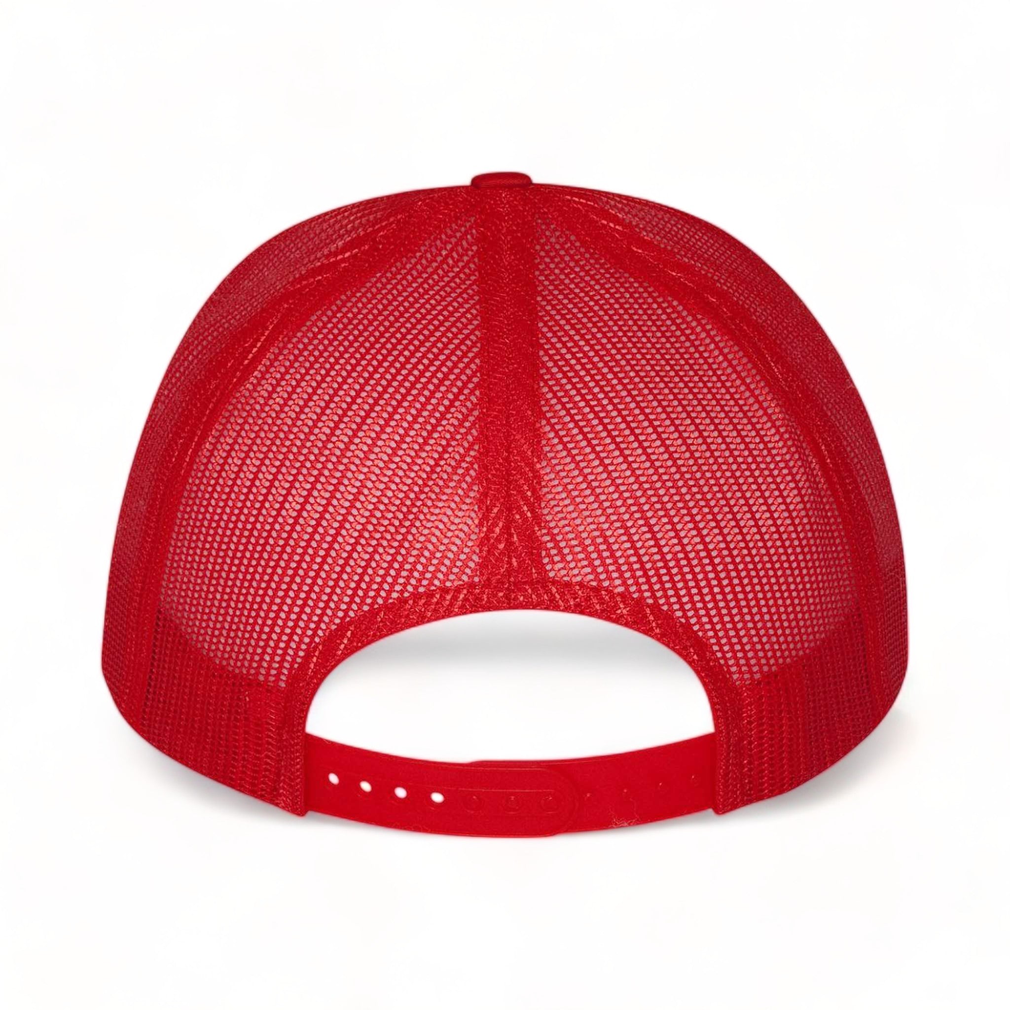 Back view of YP Classics 6006 custom hat in red, white and red