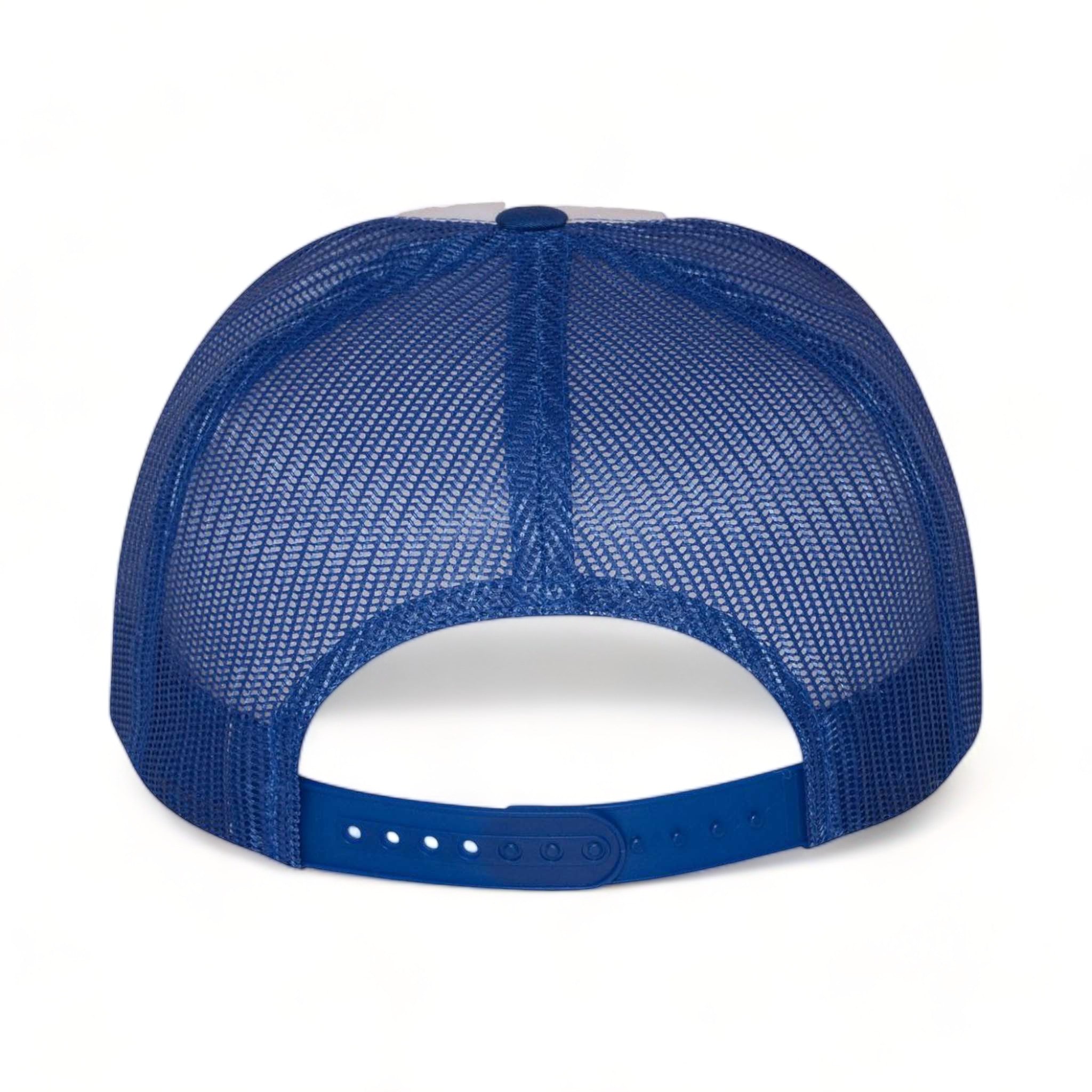 Back view of YP Classics 6006 custom hat in royal, white and royal