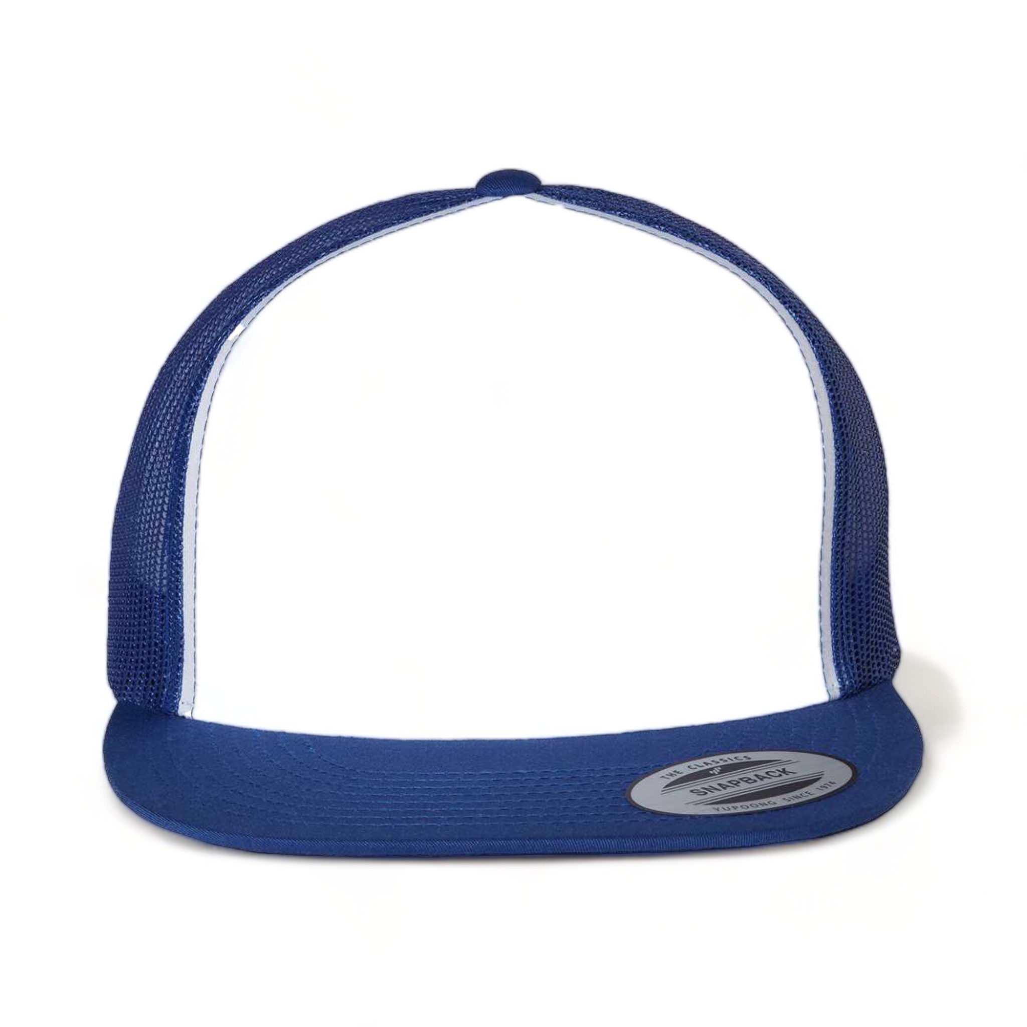 Front view of YP Classics 6006 custom hat in royal, white and royal