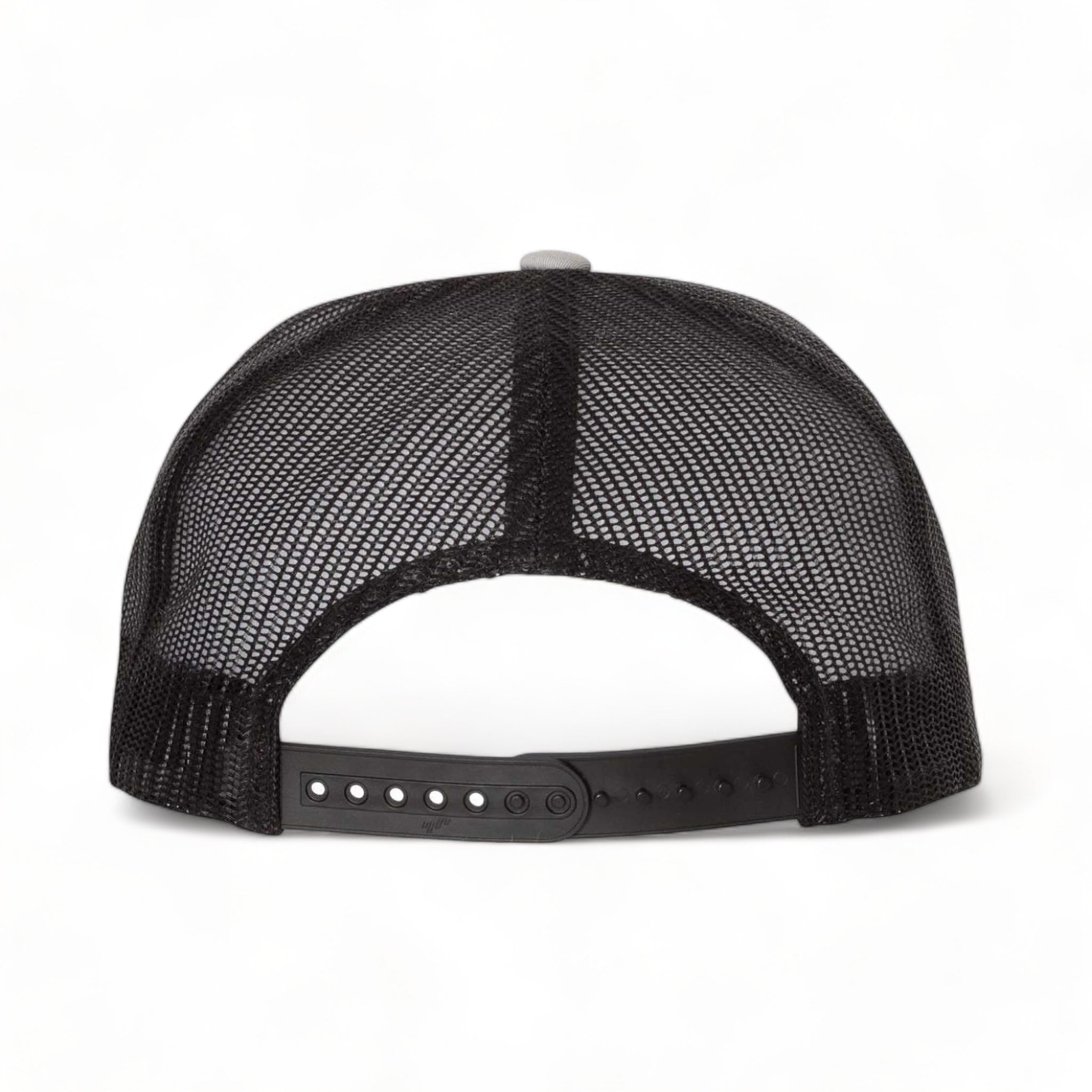 Back view of YP Classics 6006 custom hat in silver and black