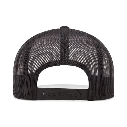Back view of YP Classics 6006 custom hat in black, white and black