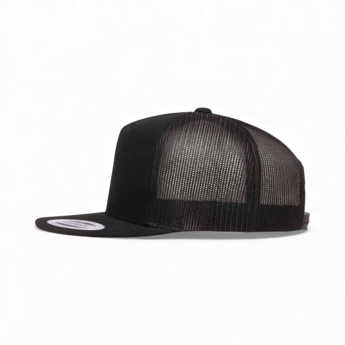 Left side view of YP Classics 6006 custom hat in black