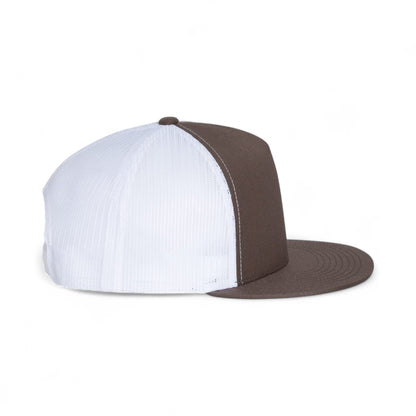 Right side view of YP Classics 6006 custom hat in brown and white