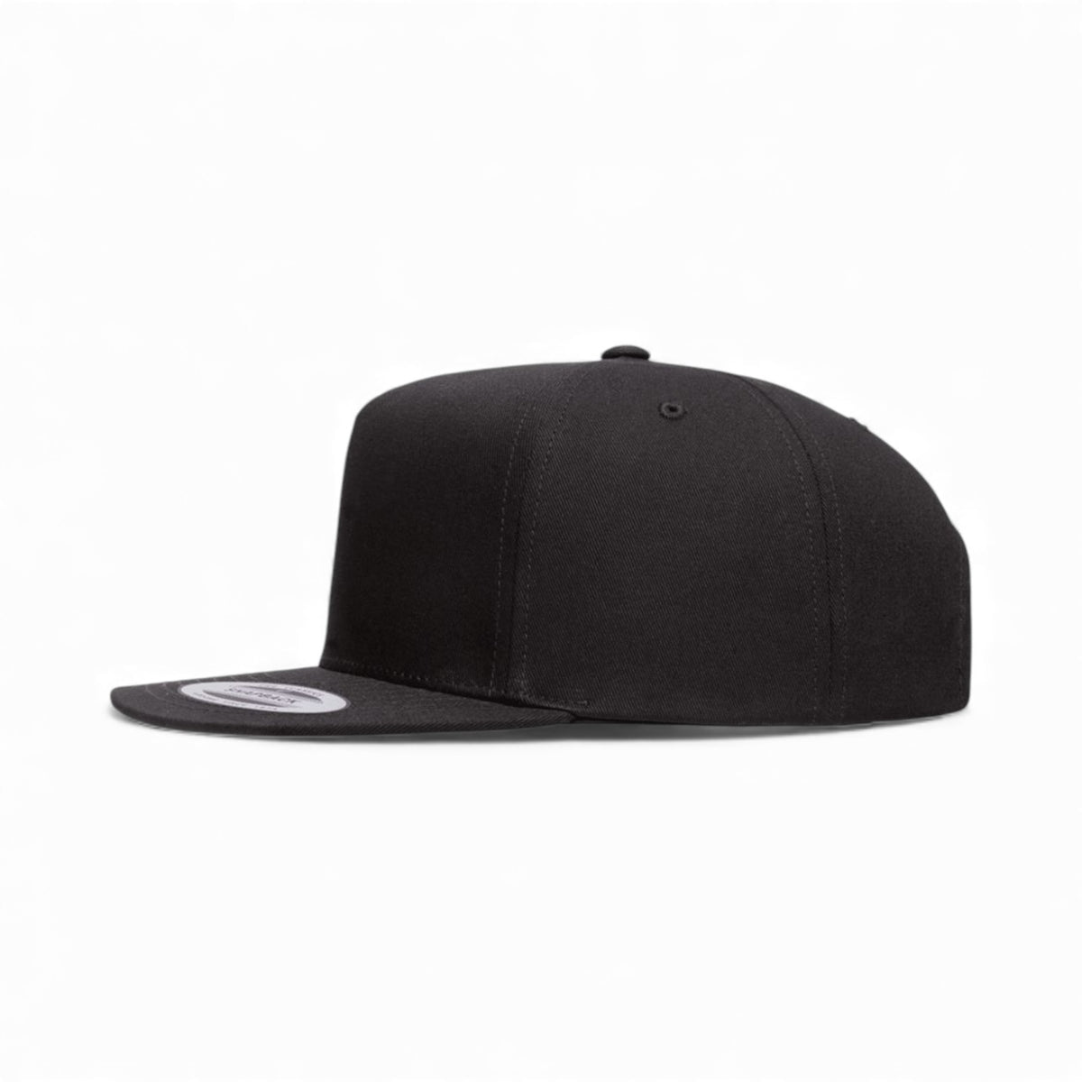 Left side view of YP Classics 6007 custom hat in black