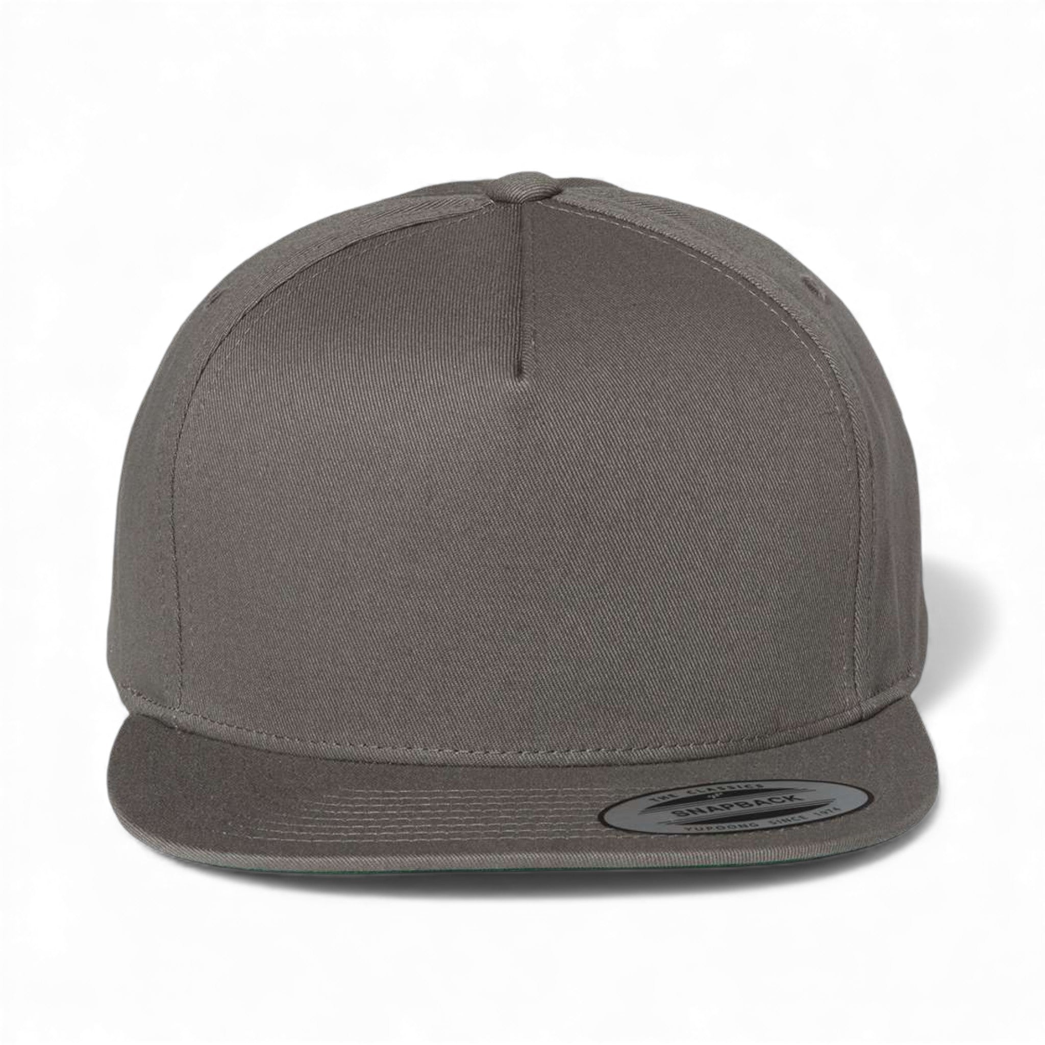 Front view of YP Classics 6007 custom hat in dark grey