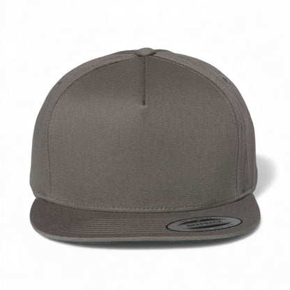 Front view of YP Classics 6007 custom hat in dark grey