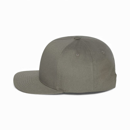 Left side view of YP Classics 6007 custom hat in dark grey