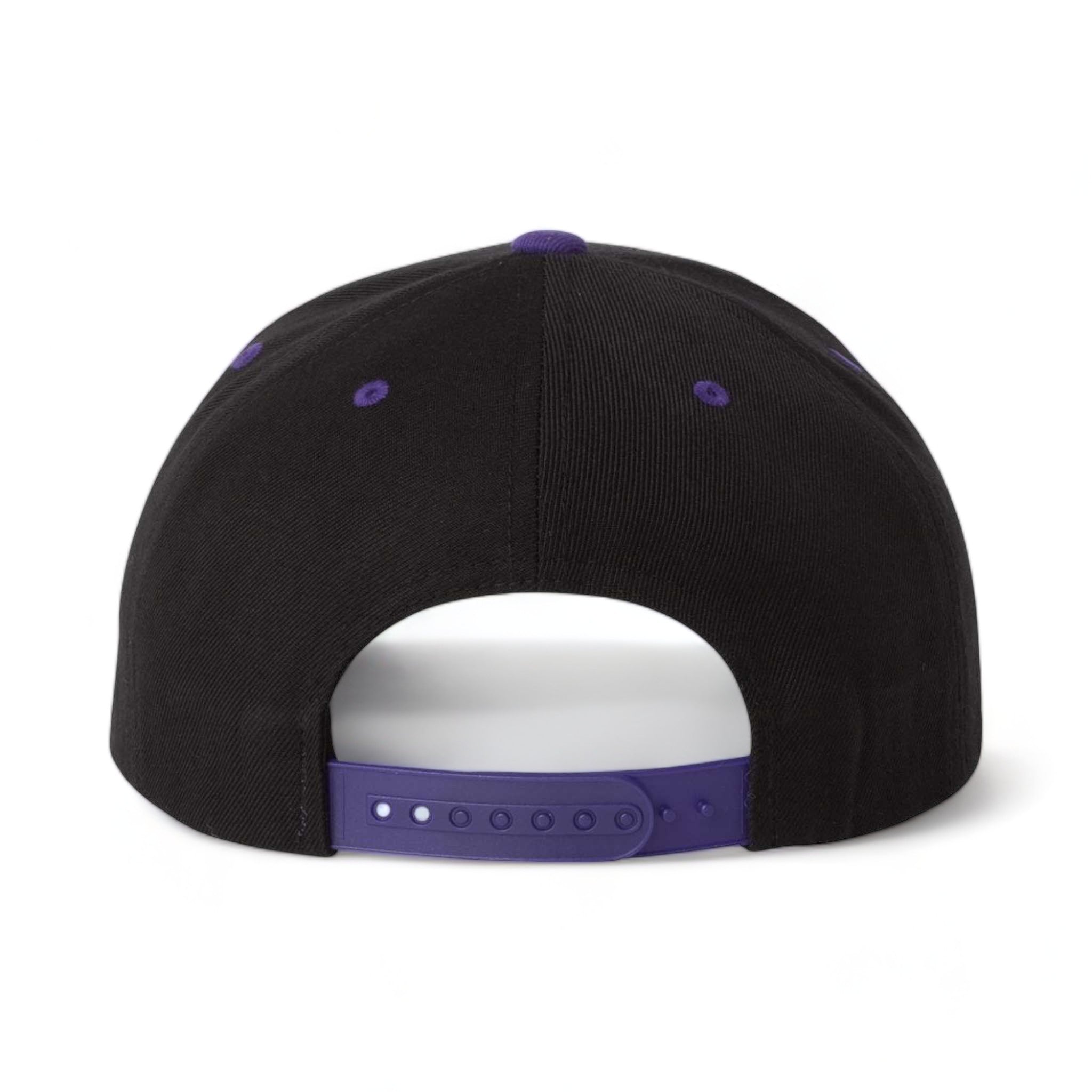 Back view of YP Classics 6089M custom hat in black and purple