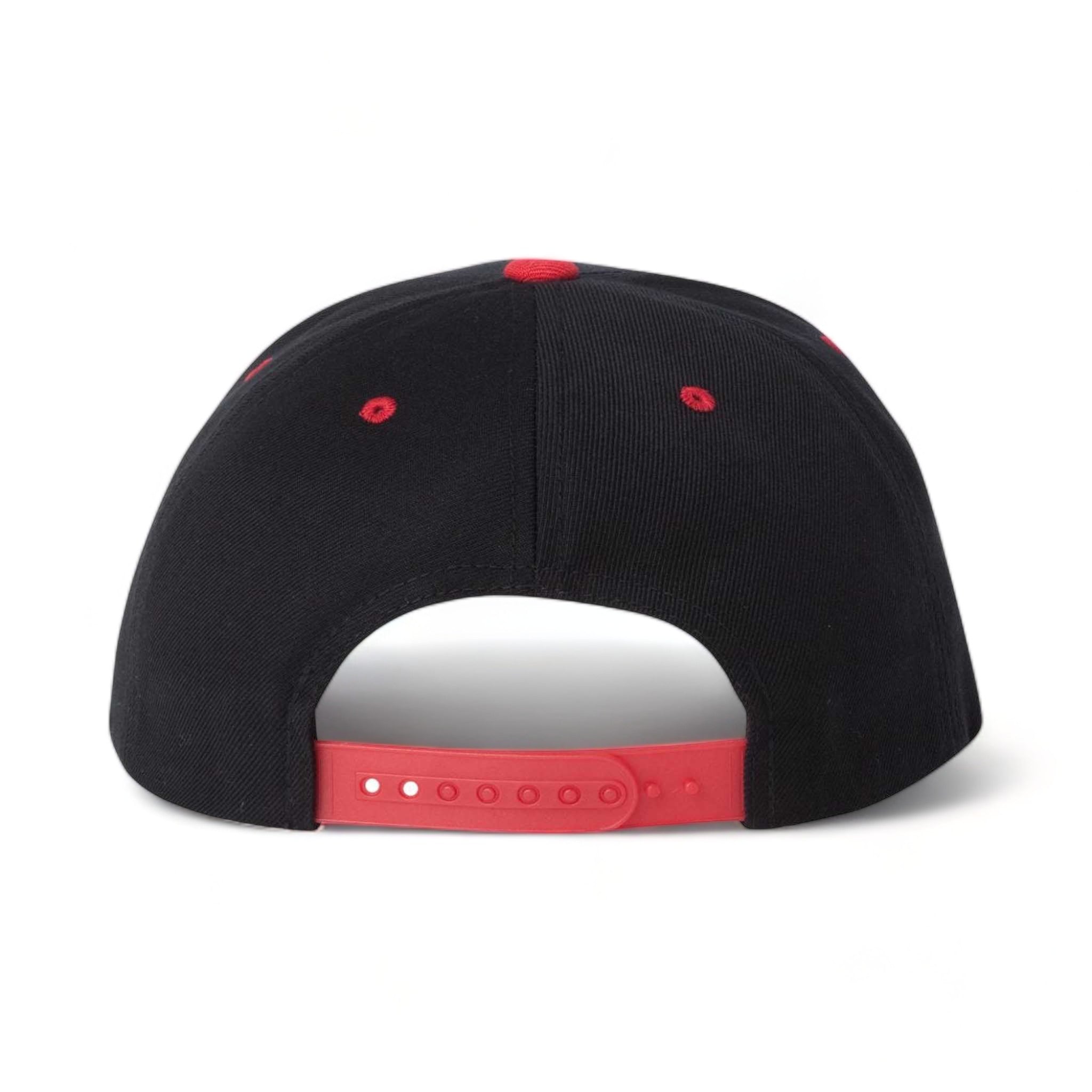 Back view of YP Classics 6089M custom hat in black and red