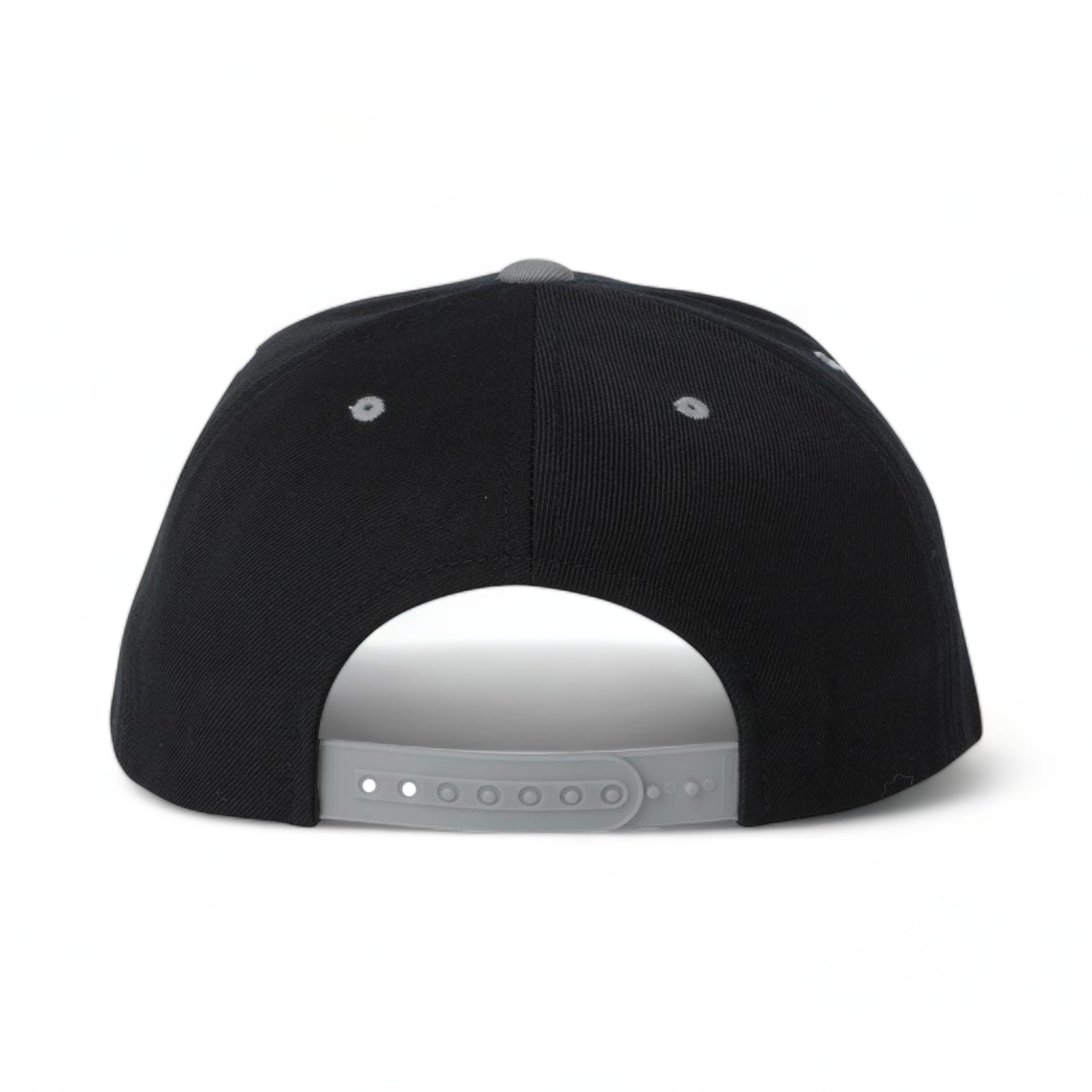 Back view of YP Classics 6089M custom hat in black and silver