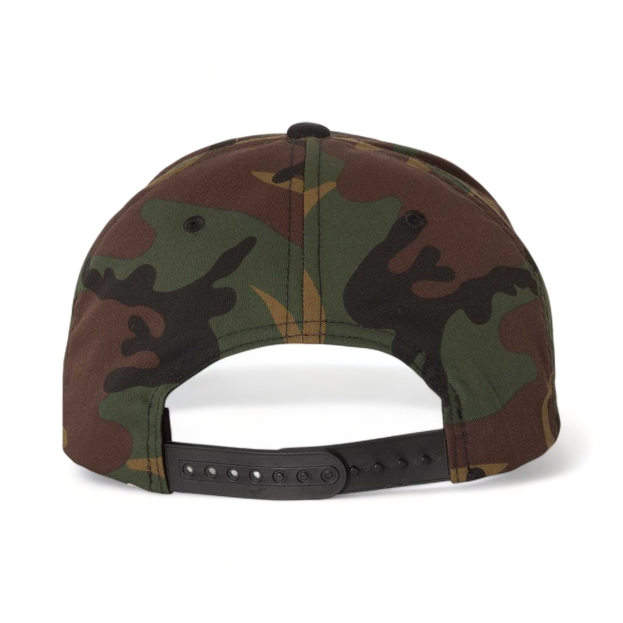Back view of YP Classics 6089M custom hat in camo and black