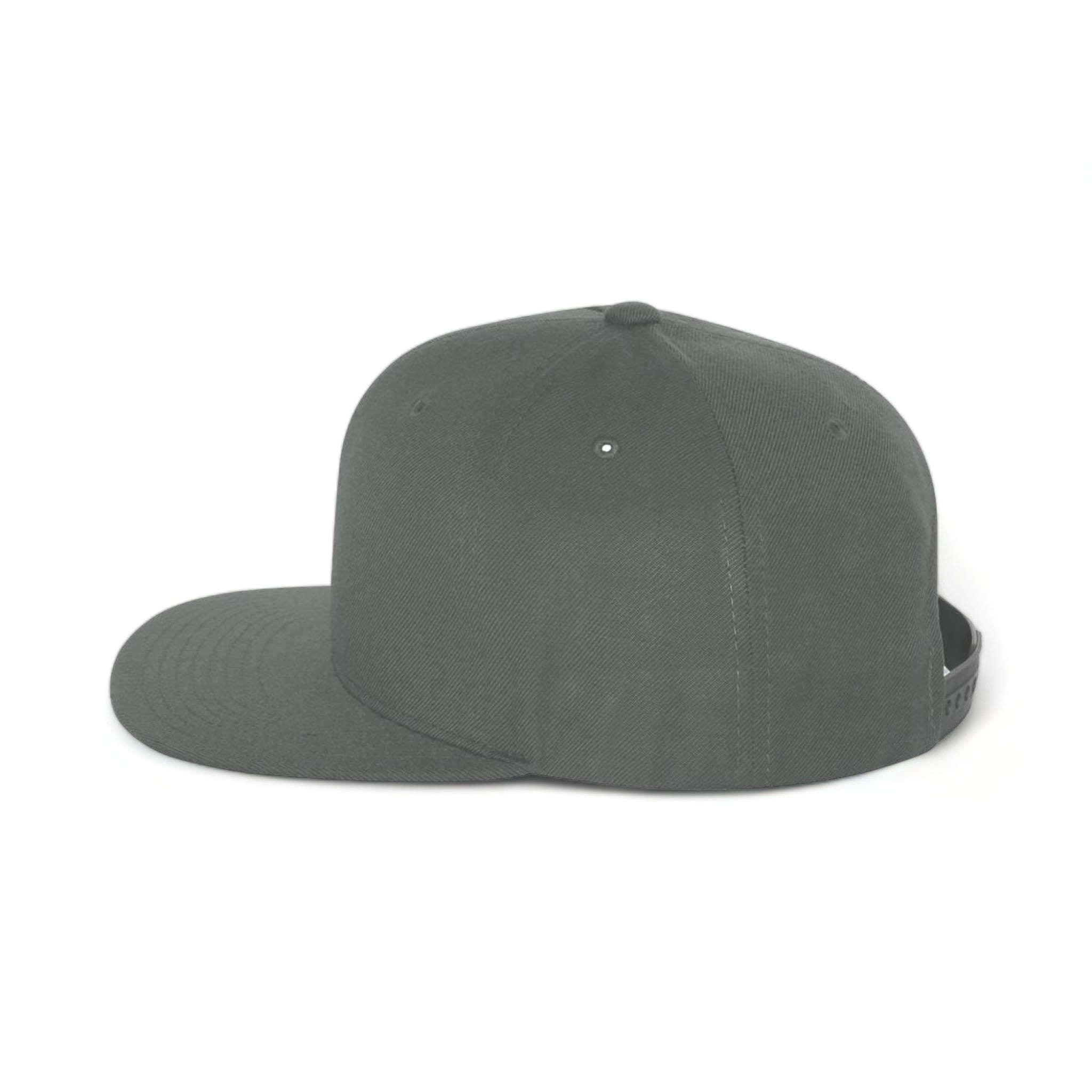 Side view of YP Classics 6089M custom hat in dark grey