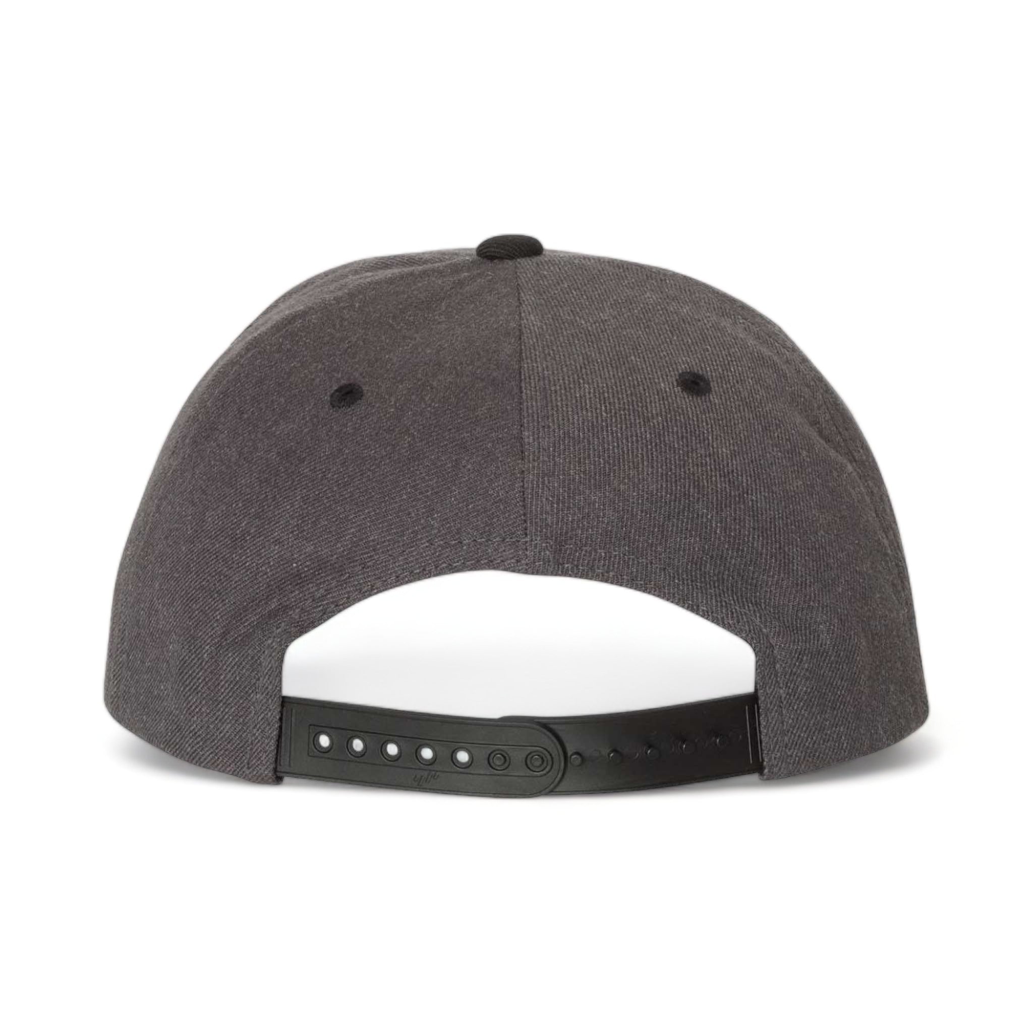 Back view of YP Classics 6089M custom hat in dark heather and black