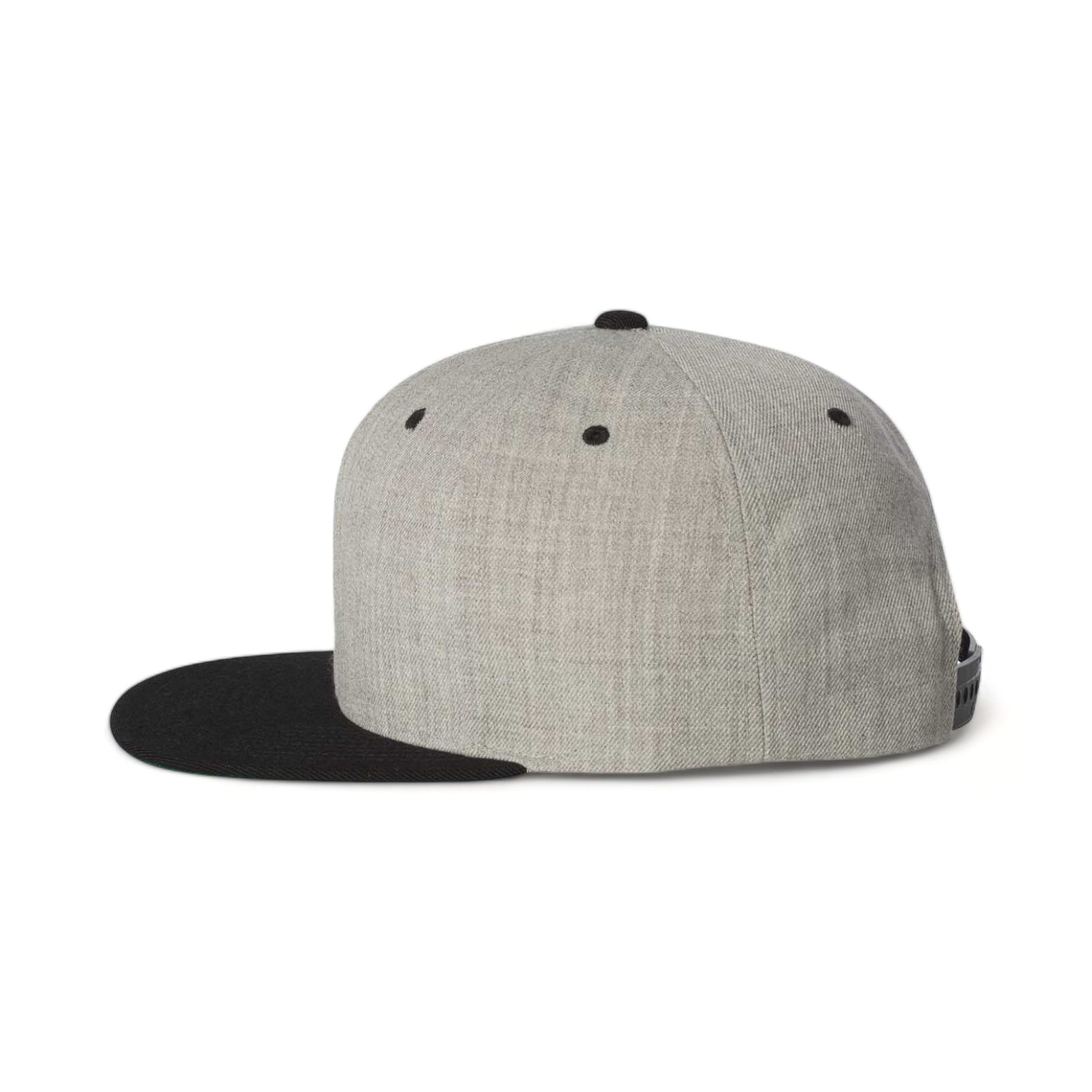 Side view of YP Classics 6089M custom hat in heather and black