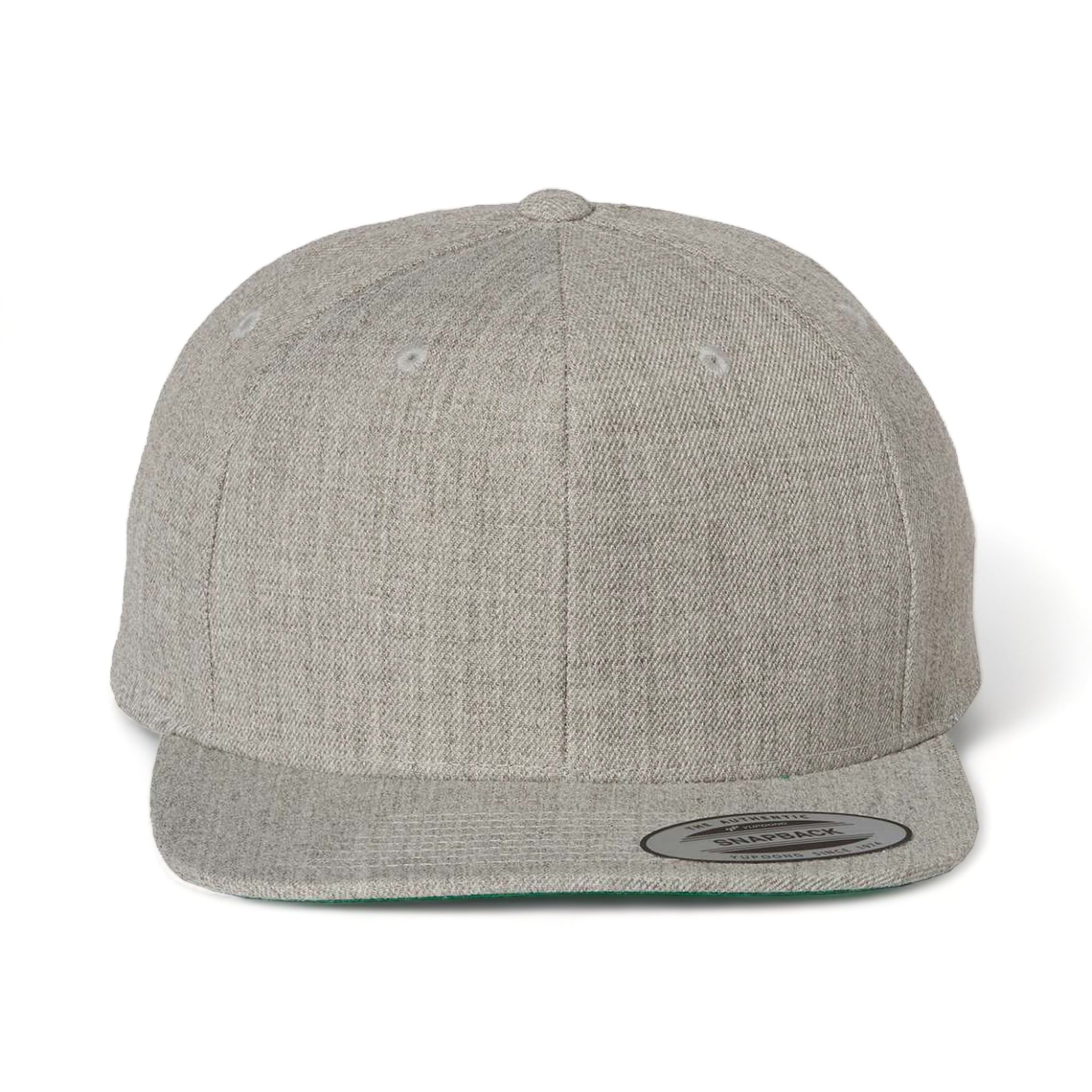 Front view of YP Classics 6089M custom hat in heather grey