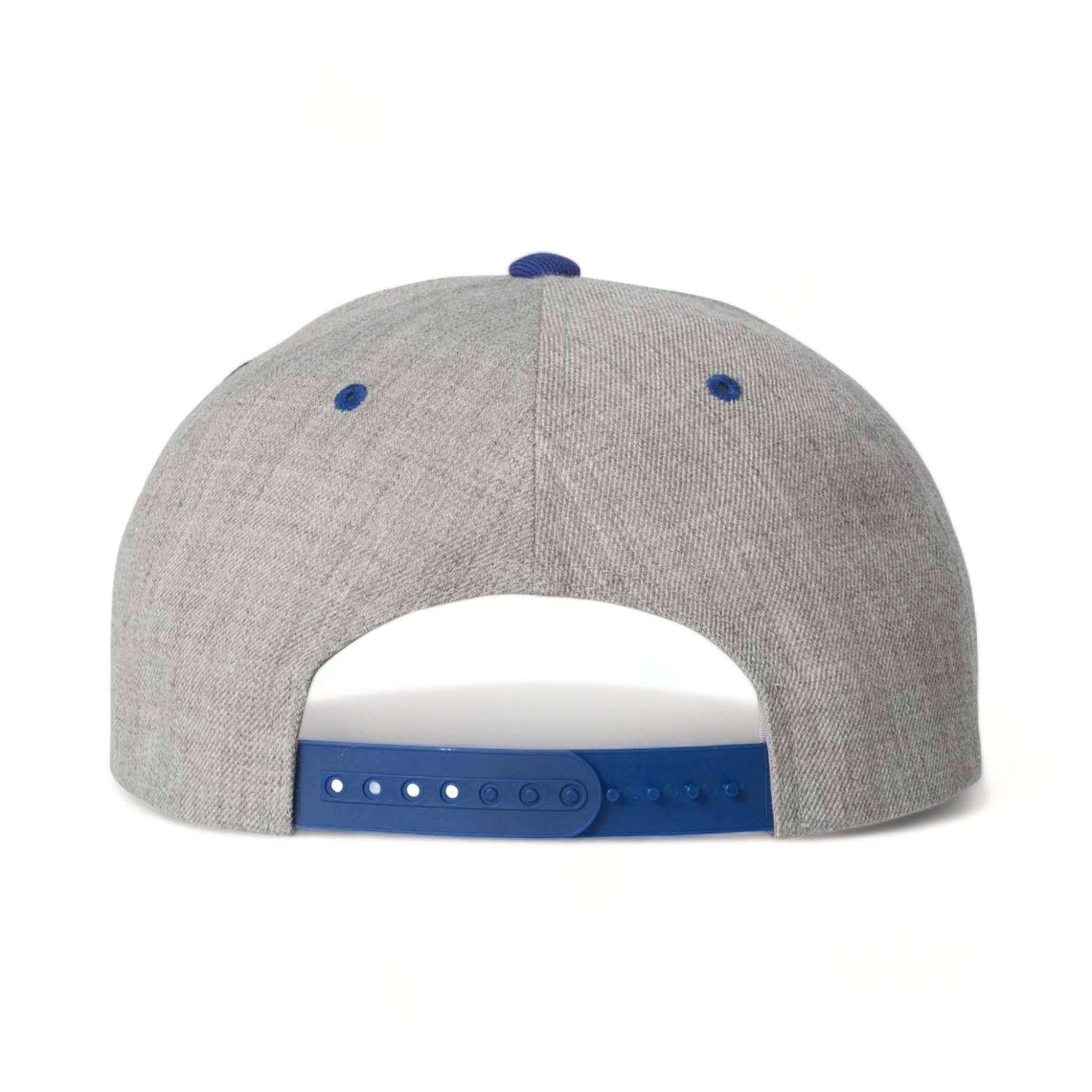 Back view of YP Classics 6089M custom hat in heather grey and royal