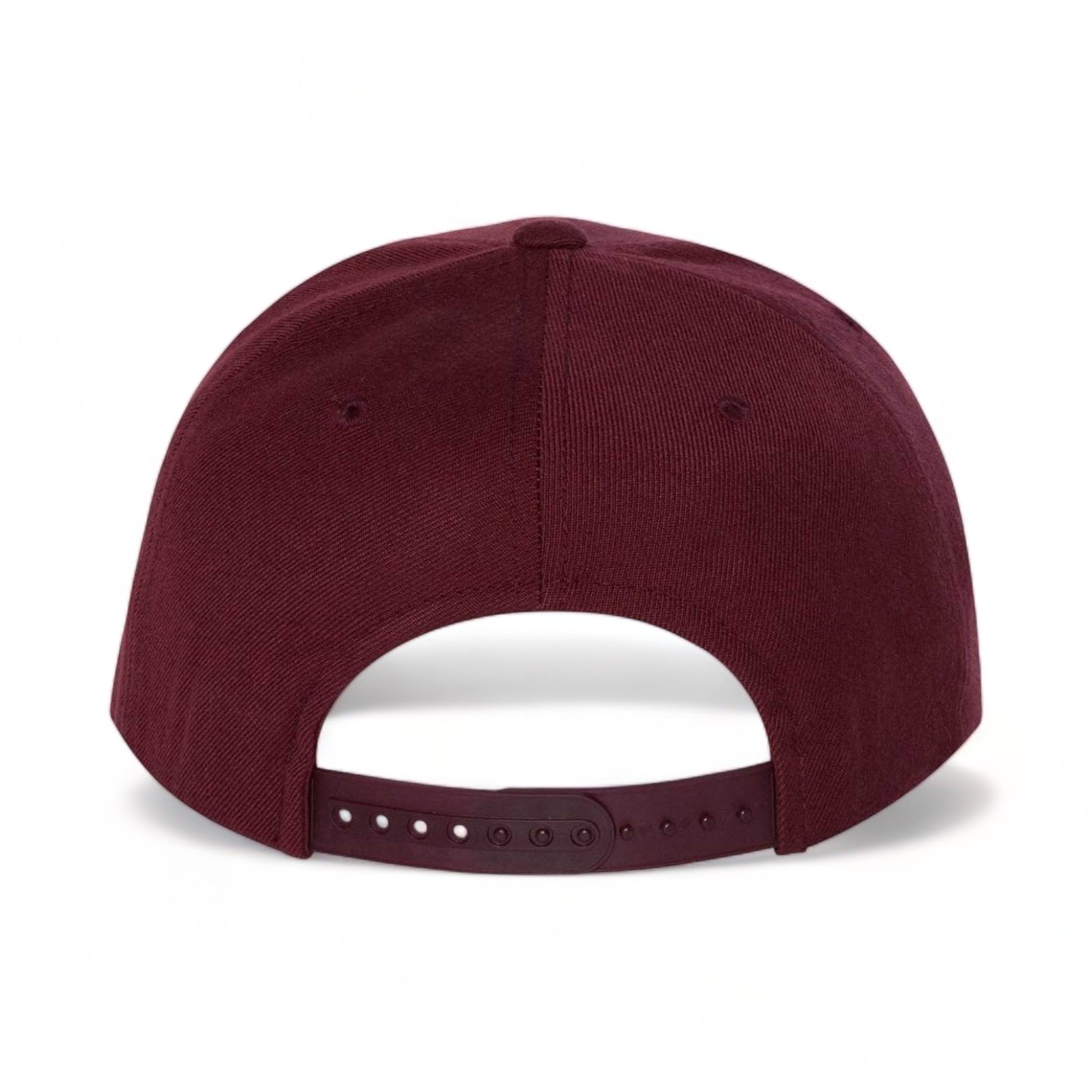 Back view of YP Classics 6089M custom hat in maroon