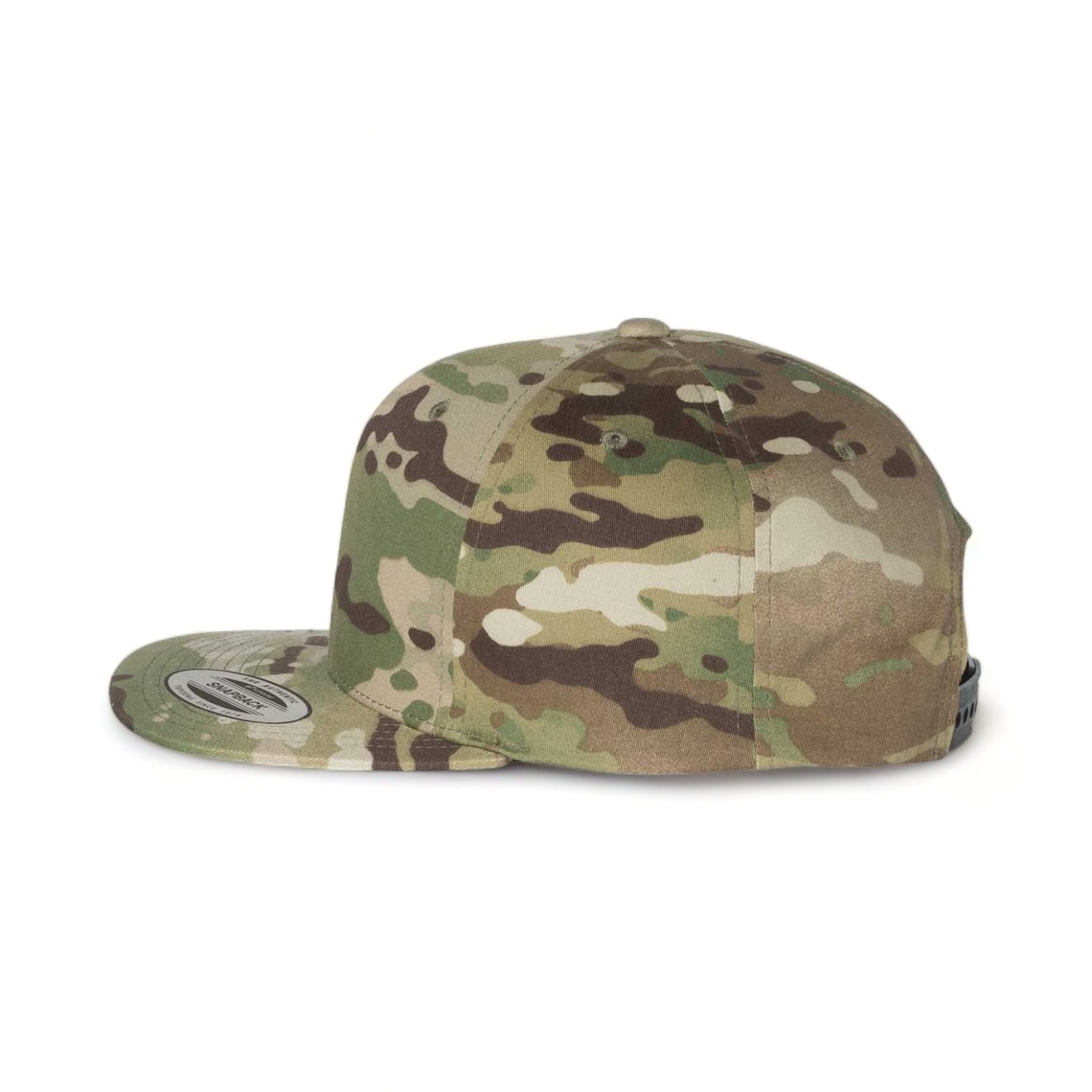 Side view of YP Classics 6089M custom hat in multicam green
