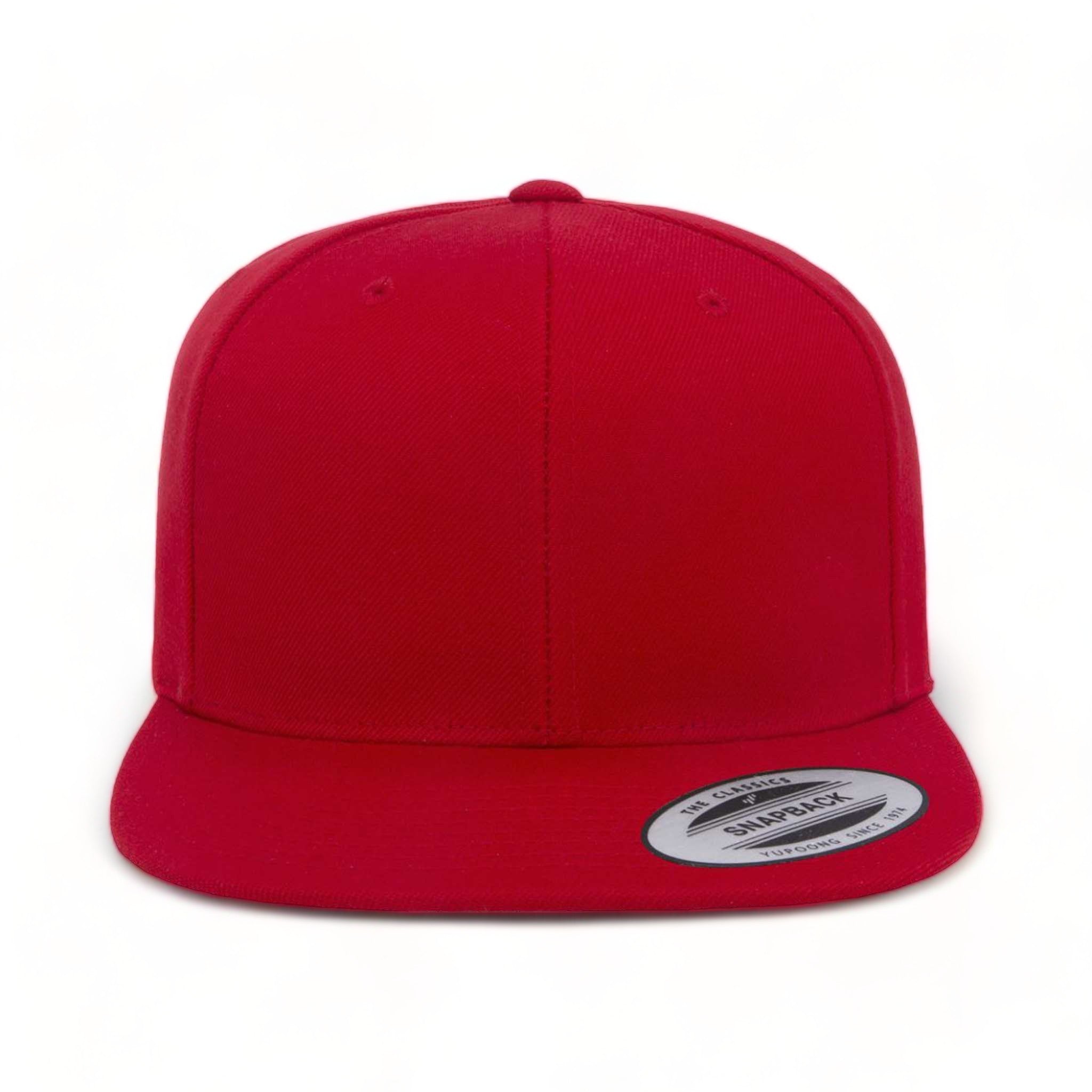 Front view of YP Classics 6089M custom hat in red