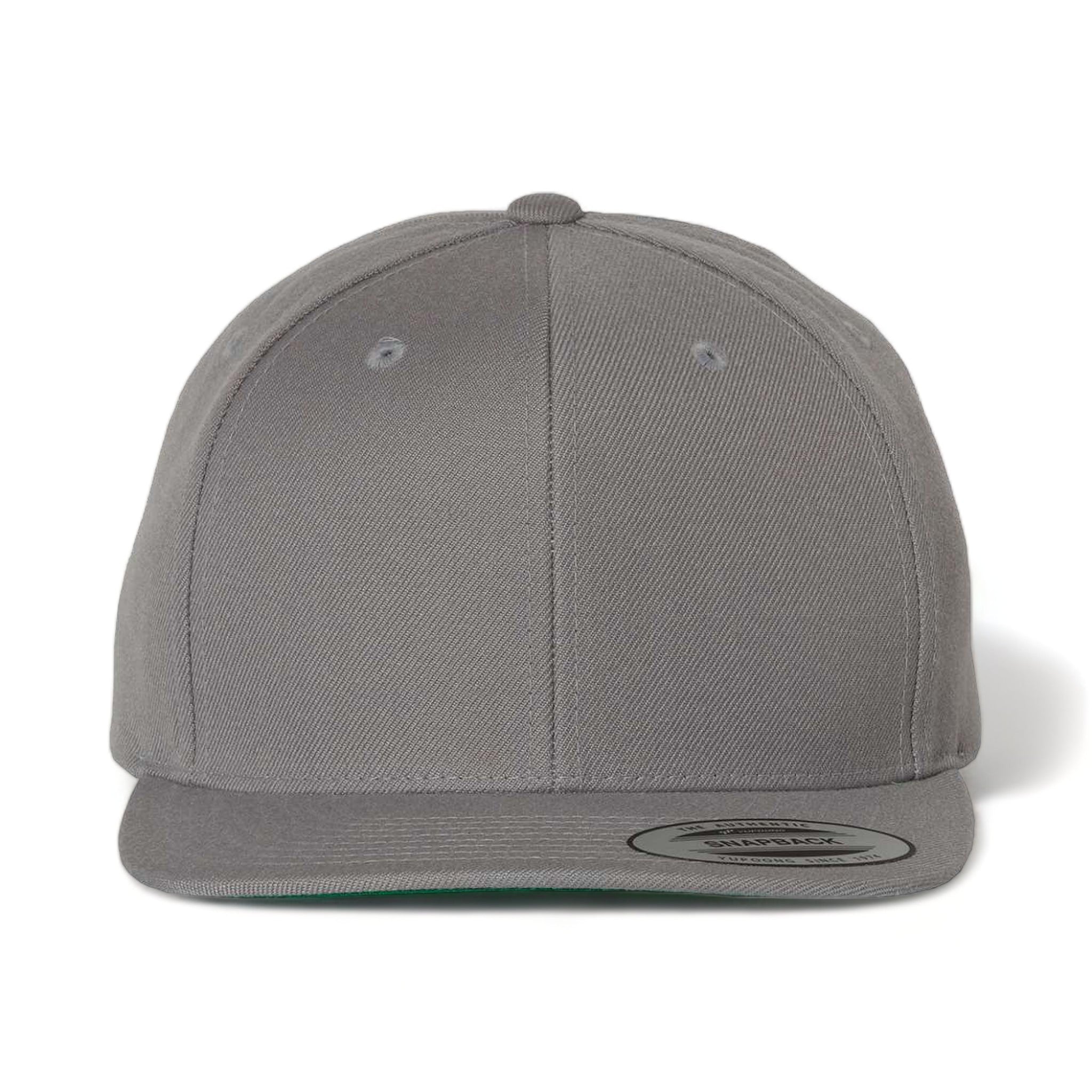 Front view of YP Classics 6089M custom hat in silver