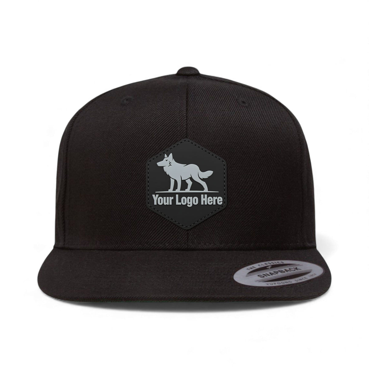 PVC patch preview of YP Classics 6089M custom hat in black