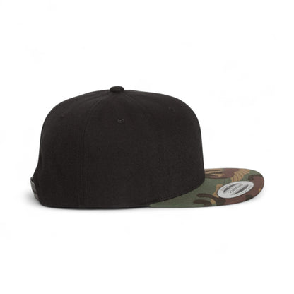 Right side view of YP Classics 6089M custom hat in black and camo