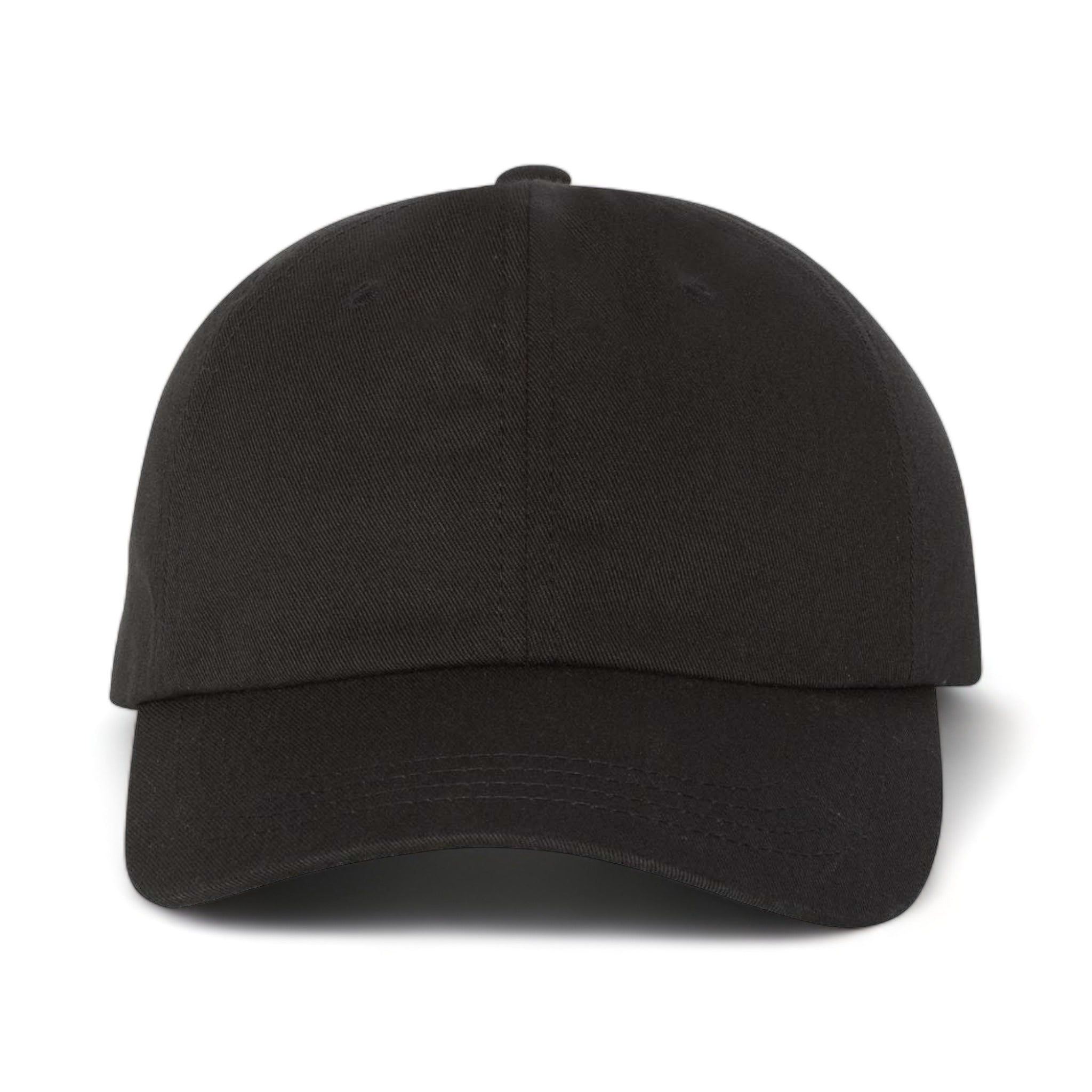 Front view of YP Classics 6245CM custom hat in black