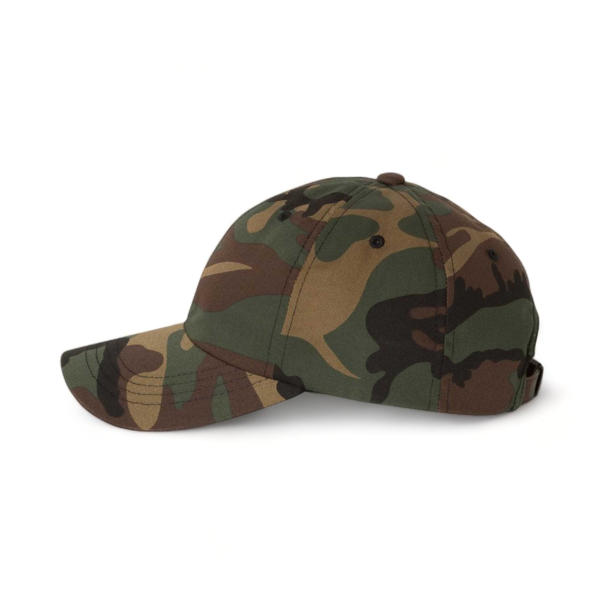 Side view of YP Classics 6245CM custom hat in green camo