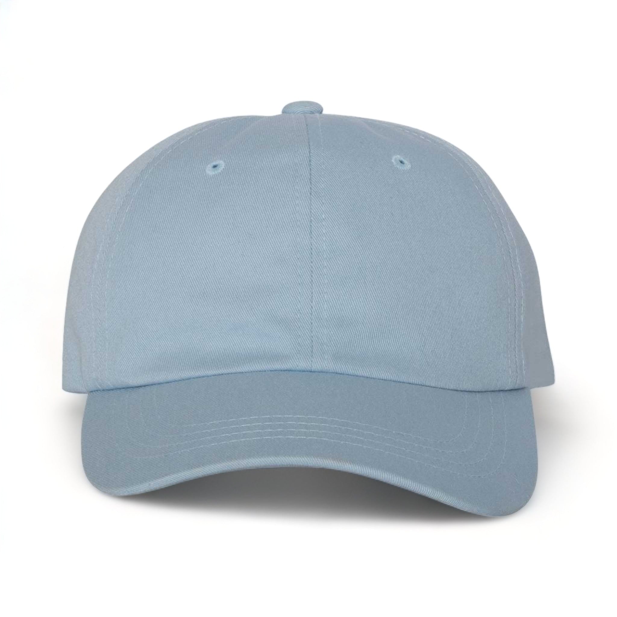 Front view of YP Classics 6245CM custom hat in light blue