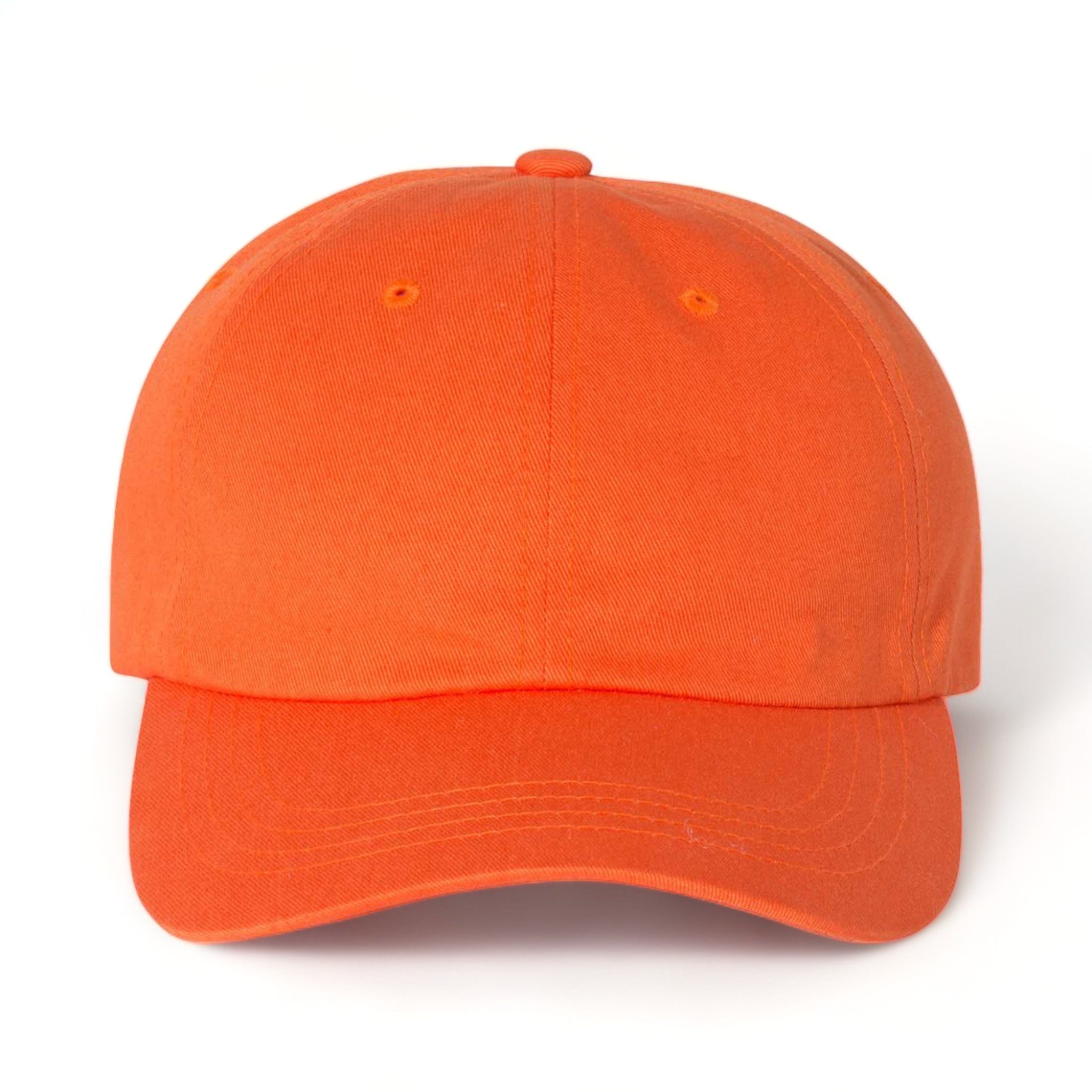 Front view of YP Classics 6245CM custom hat in orange