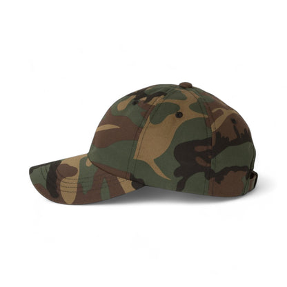 Left side view of YP Classics 6245CM custom hat in green camo