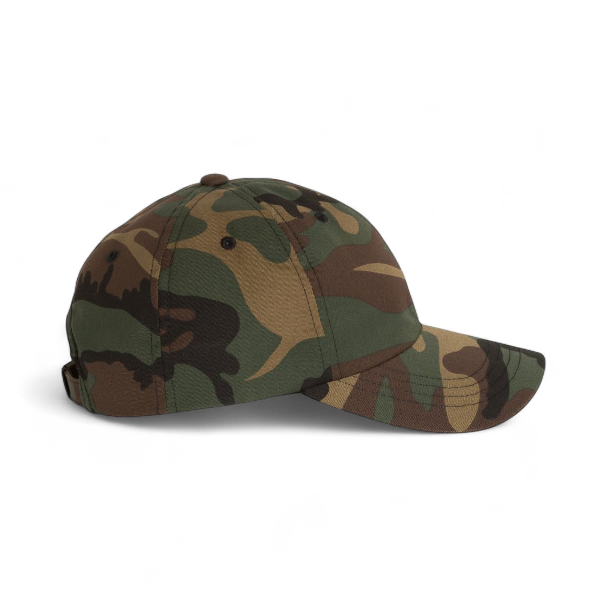 Right side view of YP Classics 6245CM custom hat in green camo
