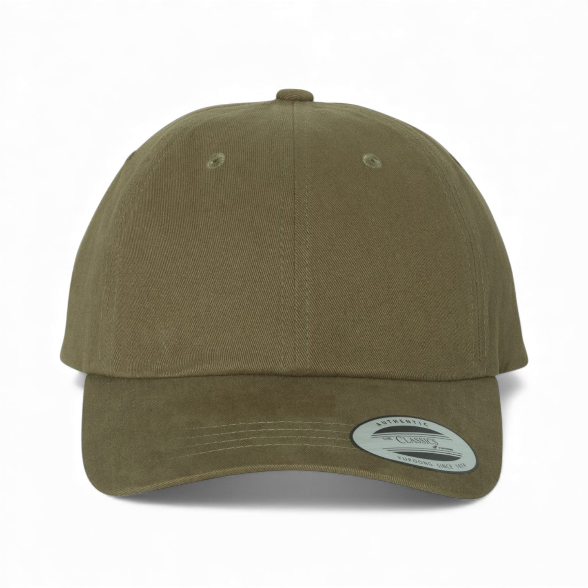 Front view of YP Classics 6245PT custom hat in loden